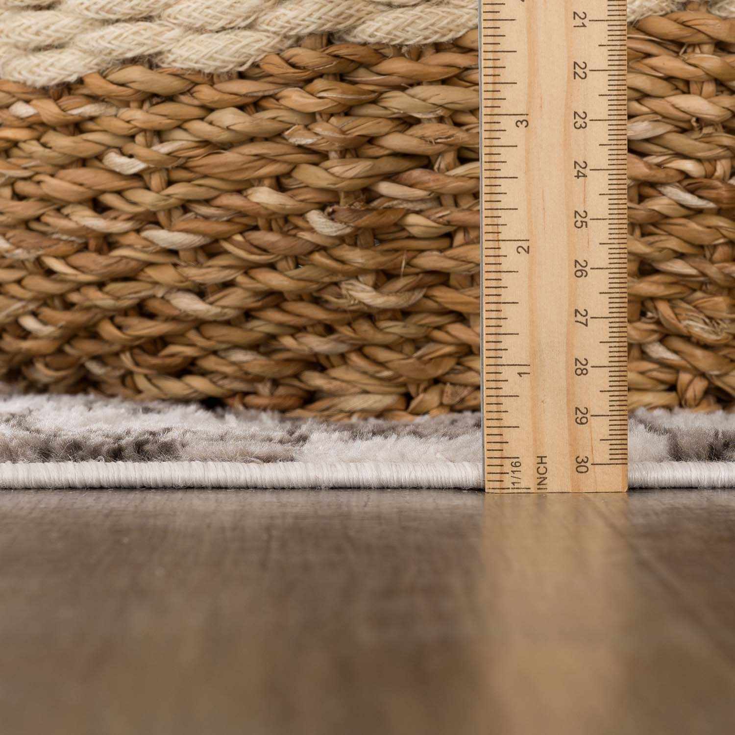 Benjy Cream & Charcoal Checkered Area Rug - Image 8