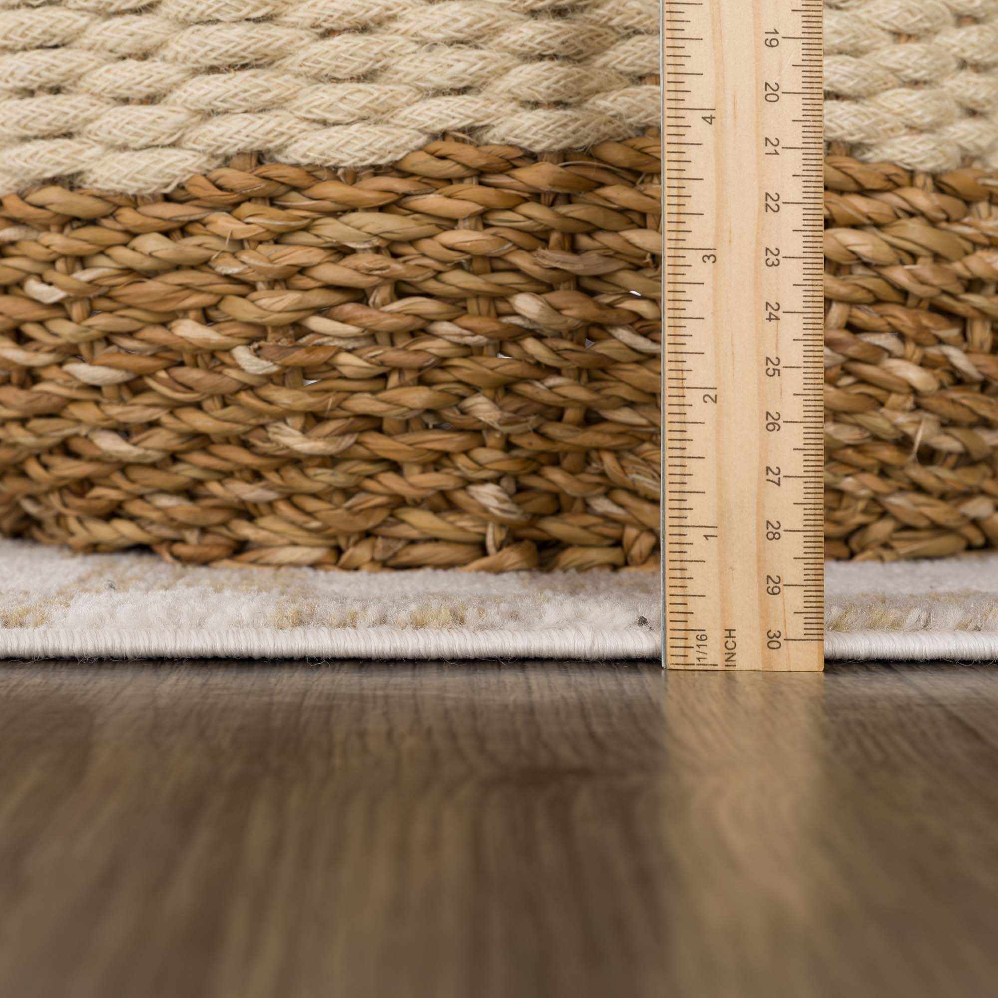Benjy Irregular Checkboard Rug - Cream&Gold - Image 11