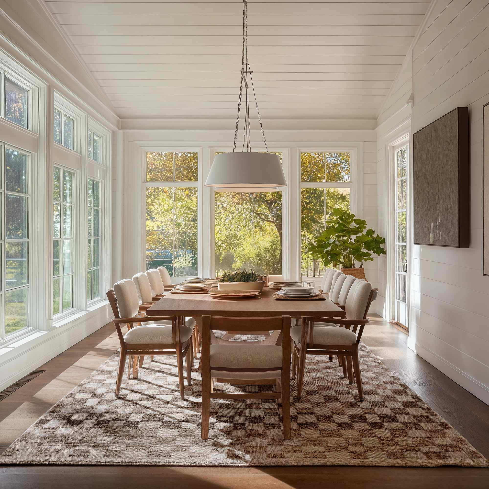 Benjy Irregular Checkboard Rug - Cream&Gold - Image 8