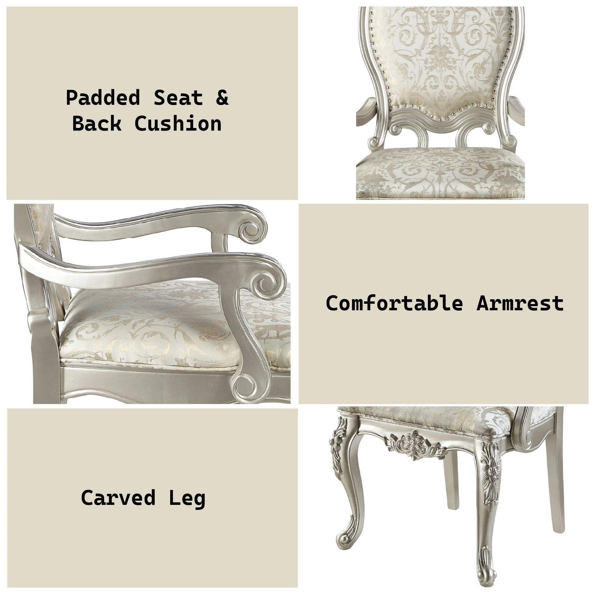 Bently - Arm Chair (Set of 2) - Champagne - Image 4
