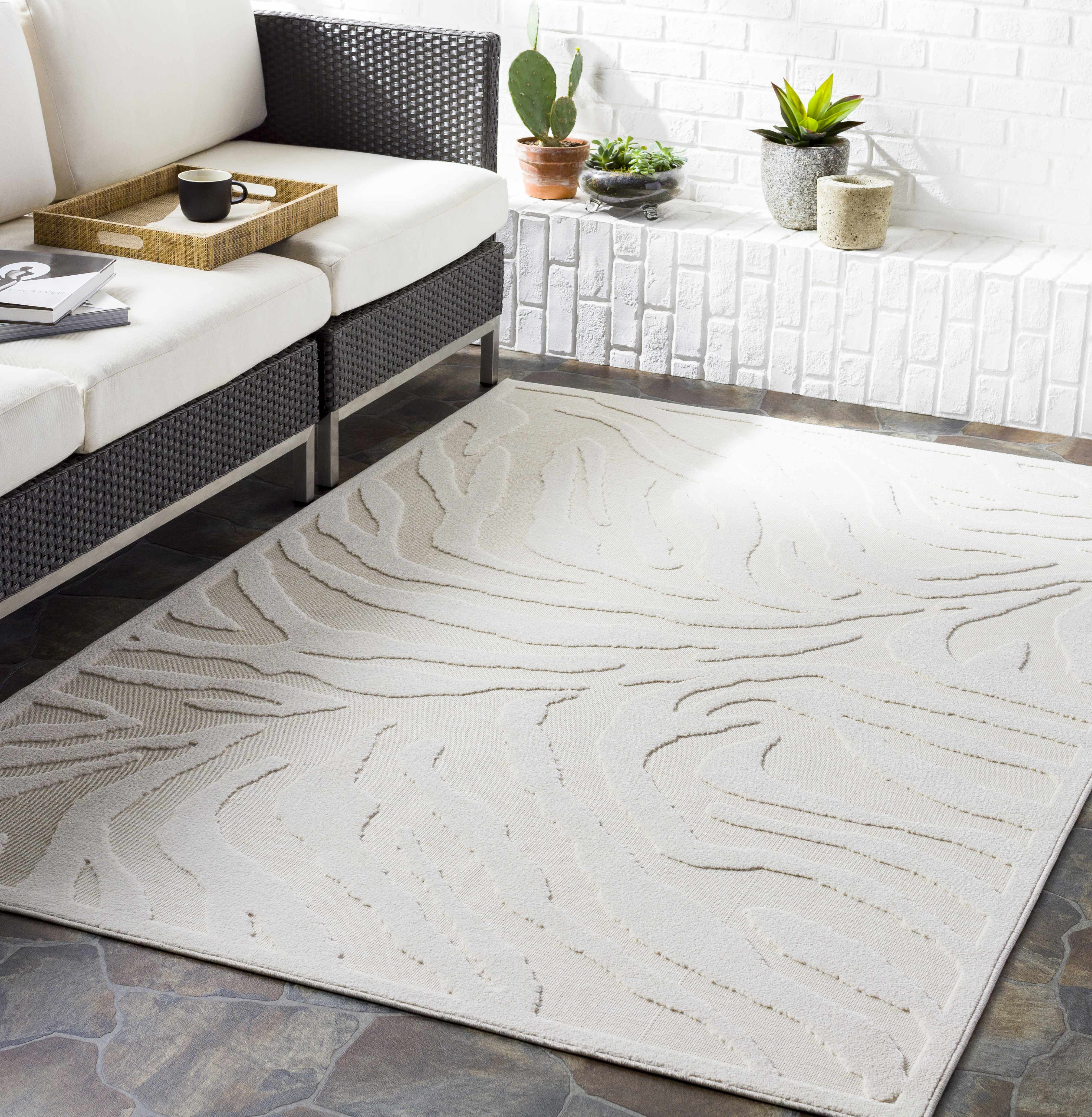 Benzonia 3D White Zebra Rug - Image 3