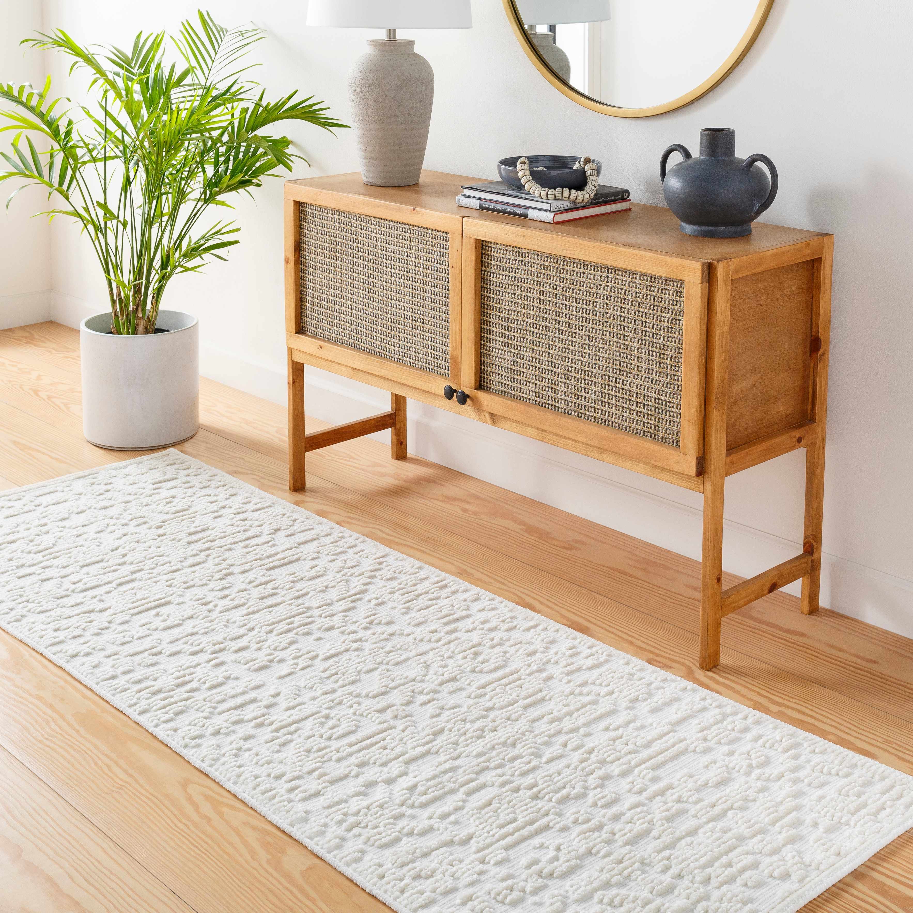 Beren Cream Washable Area Rug - Clearance - Image 11