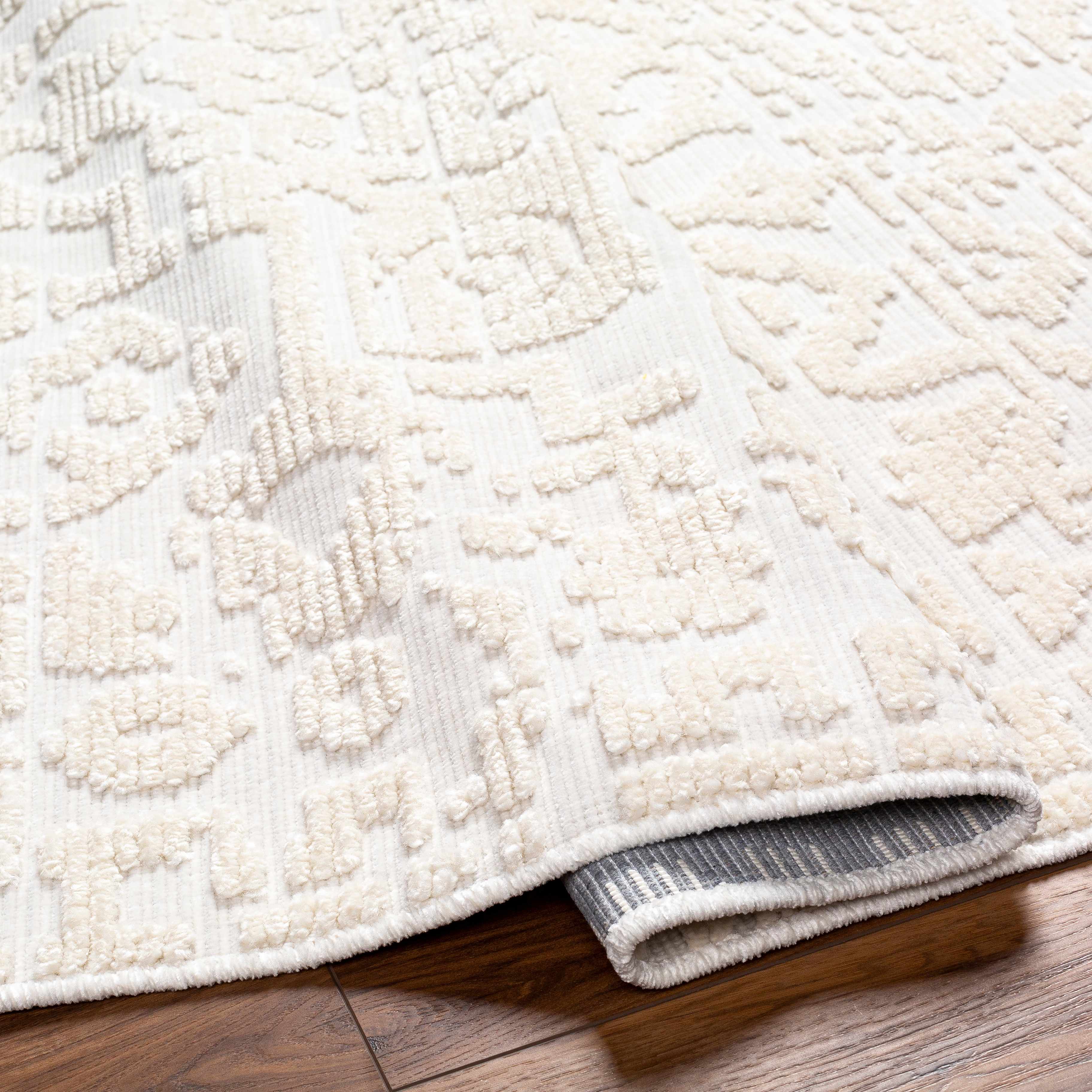 Beren Cream Washable Area Rug - Clearance - Image 4