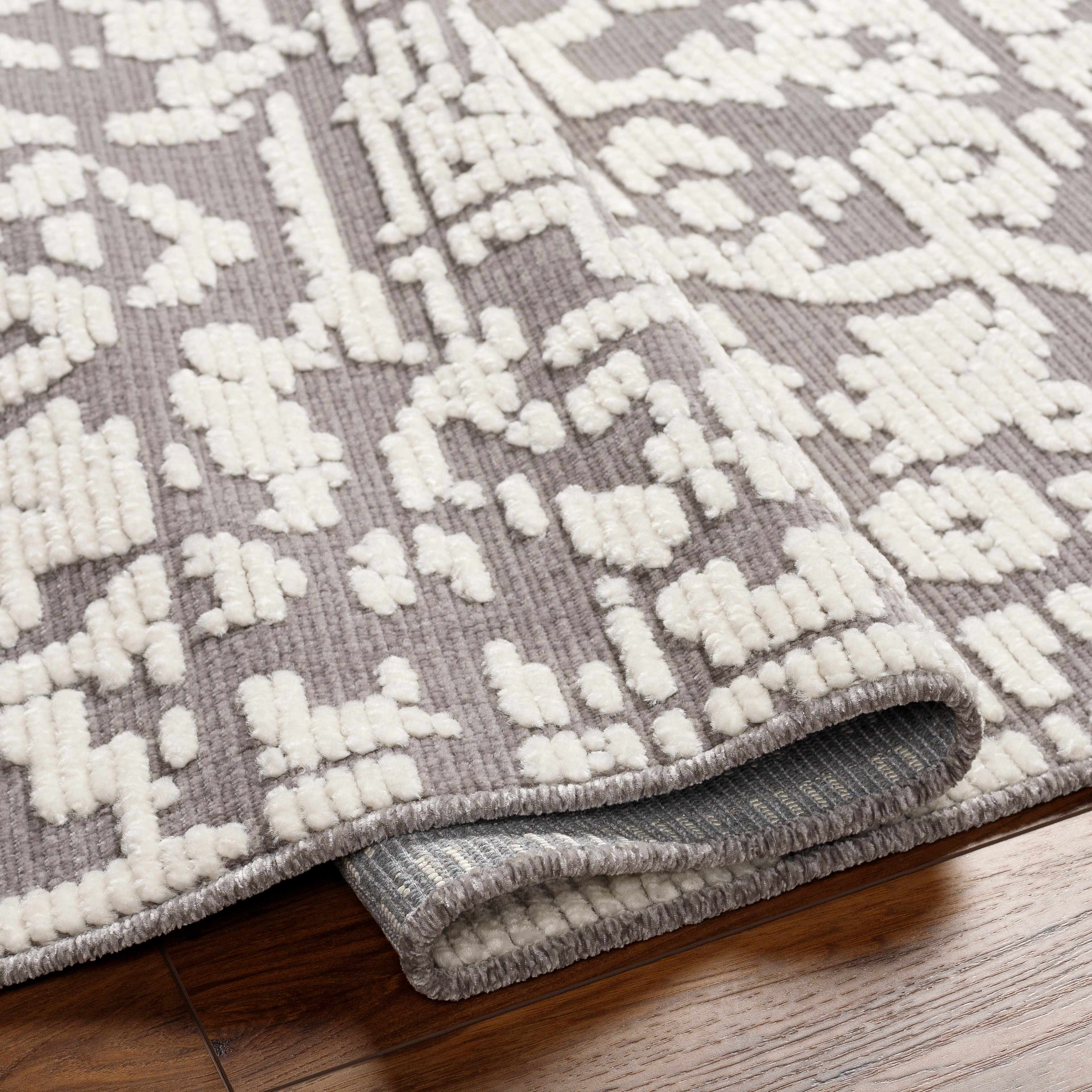 Beren Gray Washable Area Rug - Clearance - Image 3