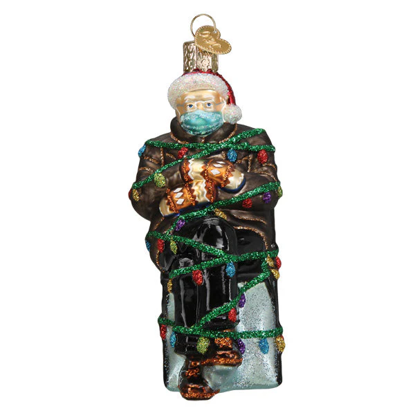 Bernie Sanders Mitten Meme Christmas Ornament - Image 3