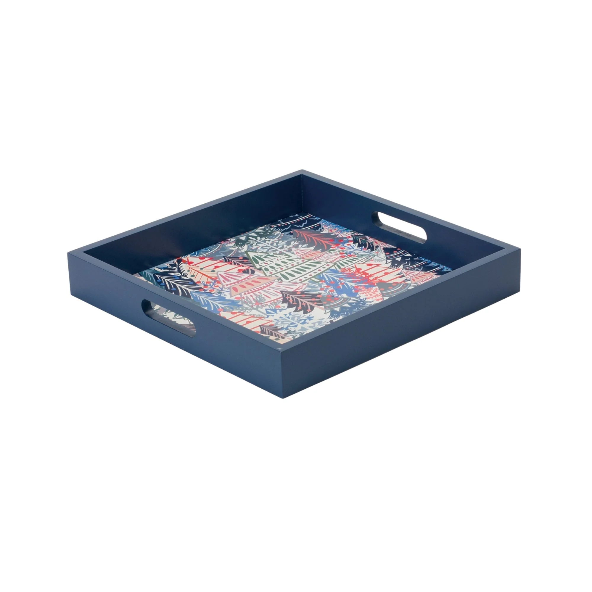 Berry and Pine Tree Holiday Tray (Set of 2) - Image 3