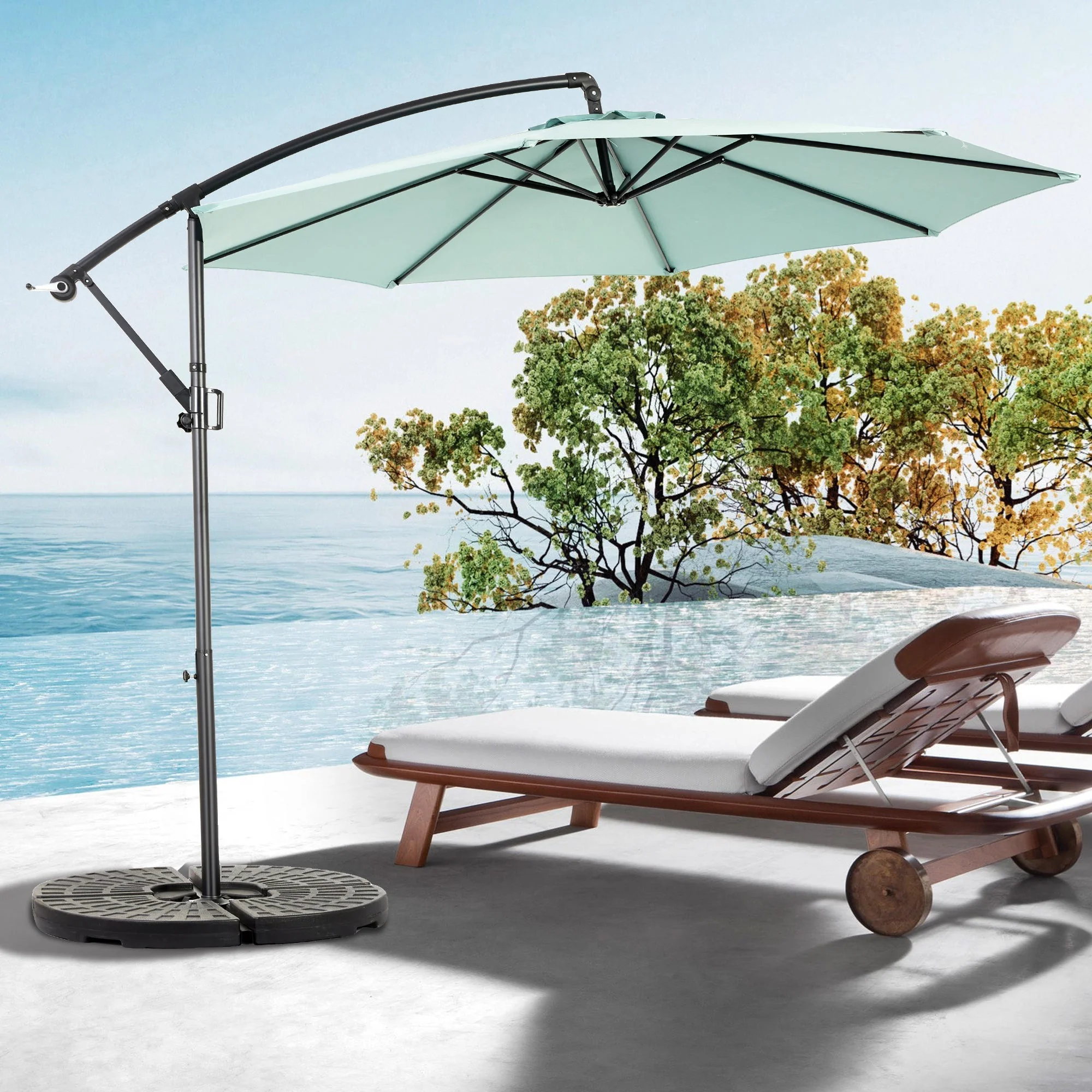 Best Choice Products 10ft Offset Hanging Market Patio Umbrella - Image 2