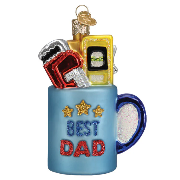 Best Dad Mug Ornament 4x2.5x1.75 - Image 3