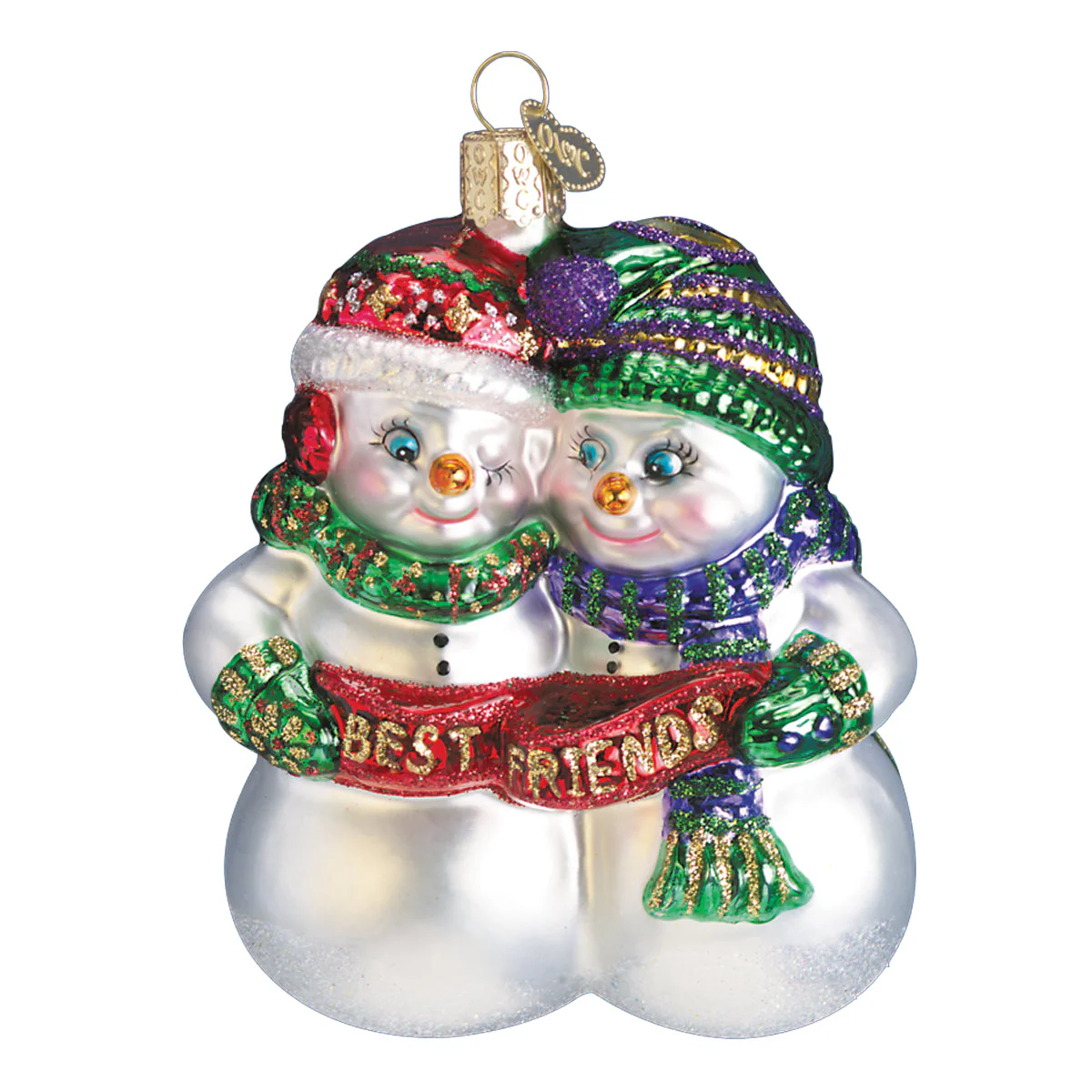 Old World Christmas Best Friends Snowman Ornament 4.25x4x2.25 Inches - Image 3