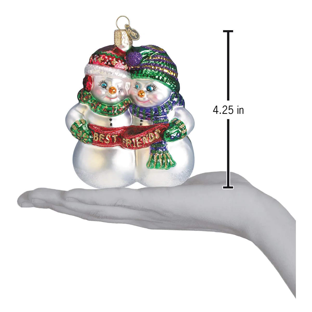 Old World Christmas Best Friends Snowman Ornament 4.25x4x2.25 Inches - Image 4