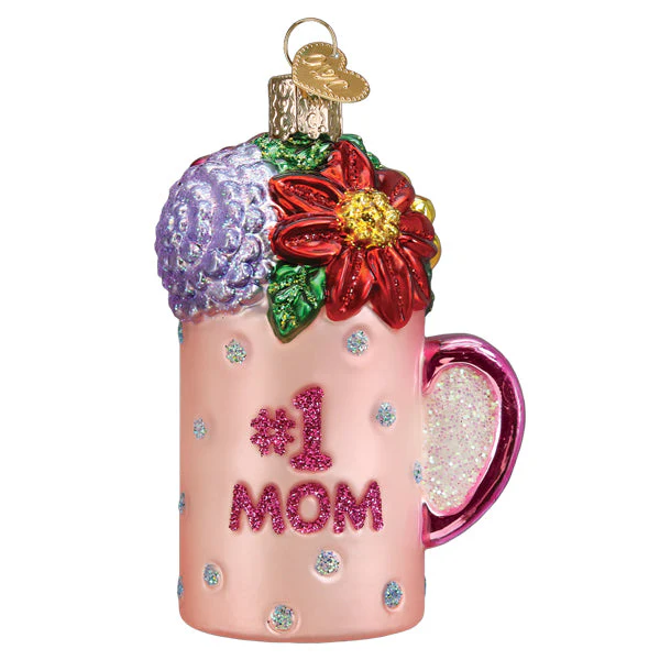 Old World Christmas Best Mom Mug Ornament - Image 3