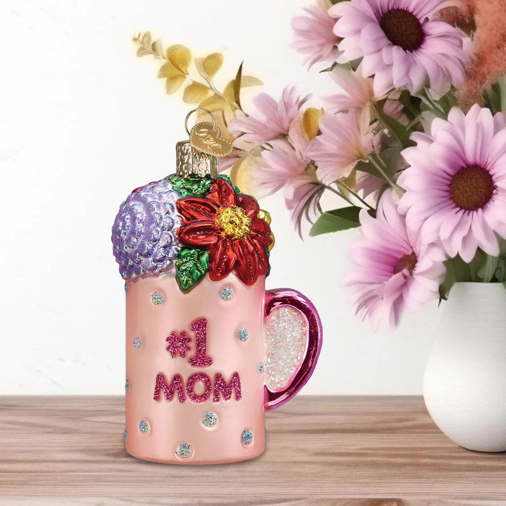 Old World Christmas Best Mom Mug Ornament - Image 6