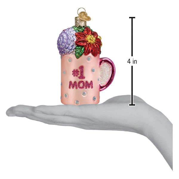 Old World Christmas Best Mom Mug Ornament - Image 7
