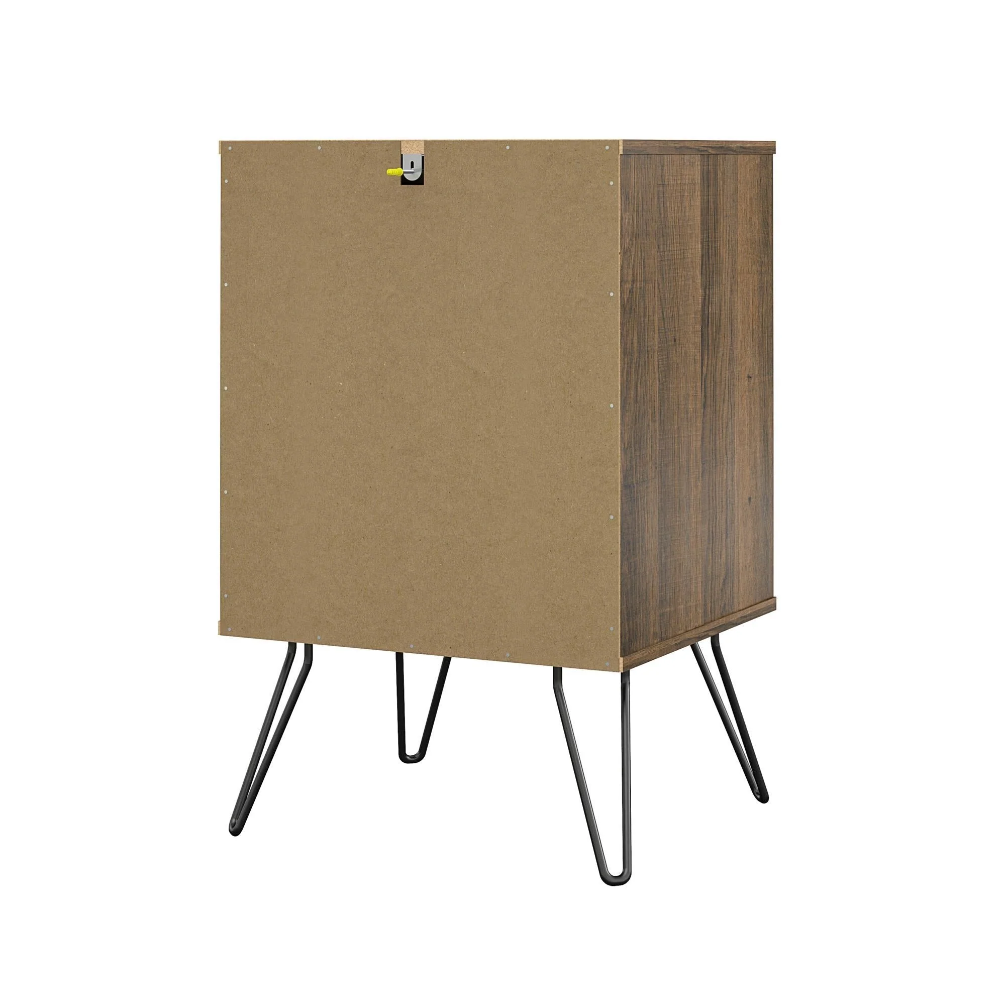 Beverage Storage Stand With 12 Bottle Cubbies And Drawer - Brown Oak - Image 3