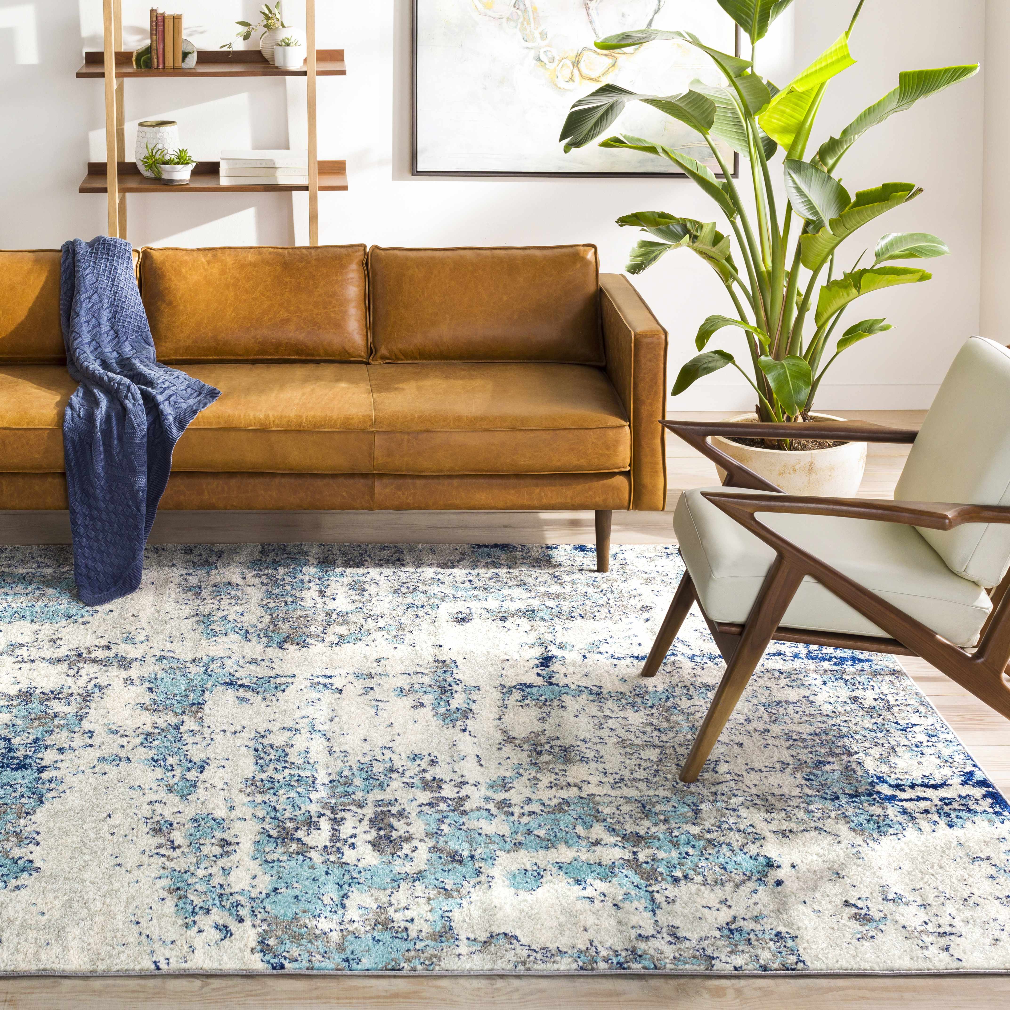 Beverly Abstract Blue Area Rug - Image 17