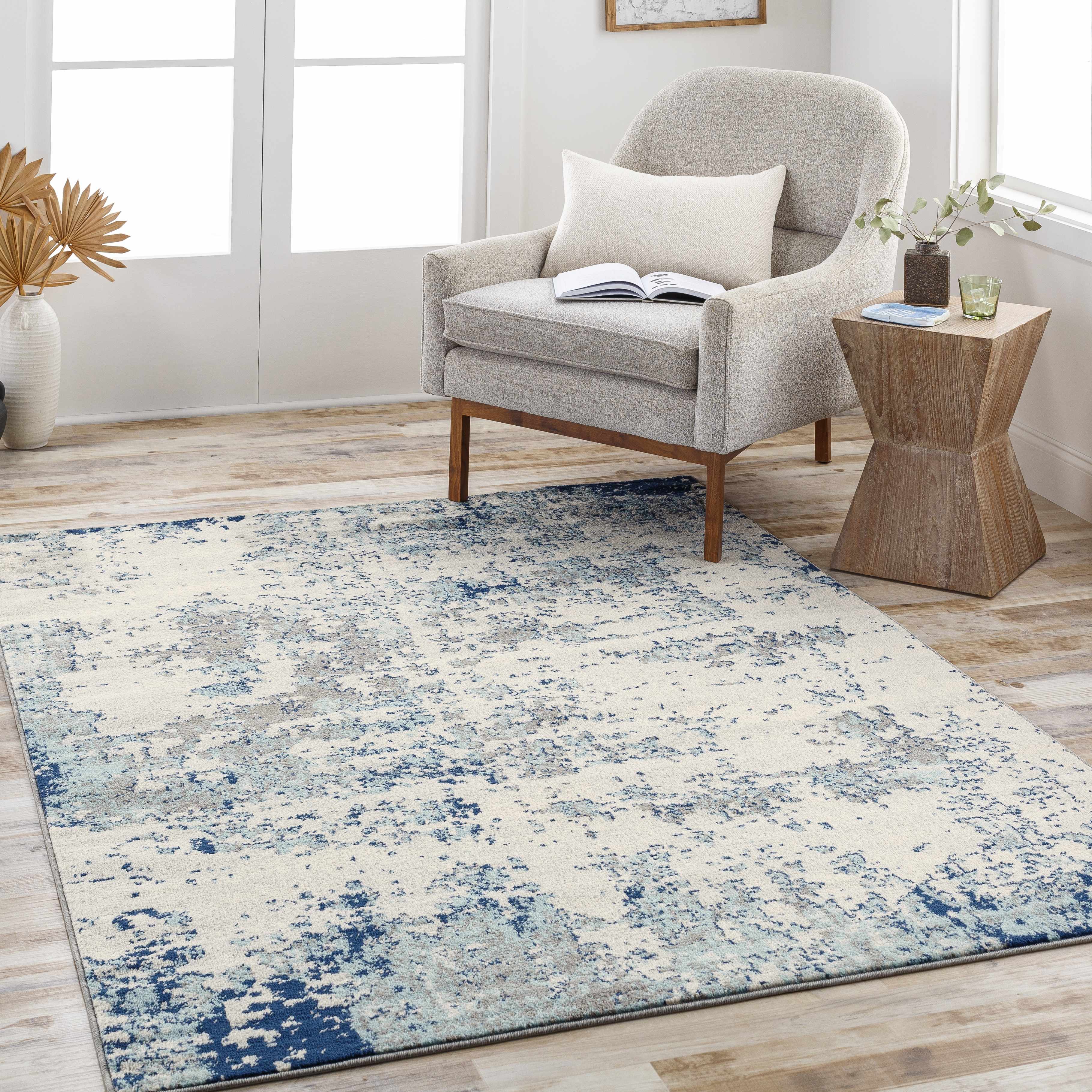 Beverly Abstract Blue Area Rug - Image 20