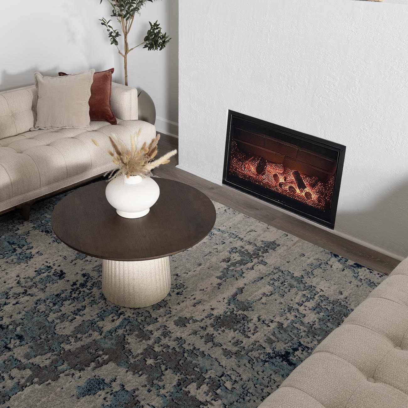 Beverly Abstract Blue Area Rug - Image 30