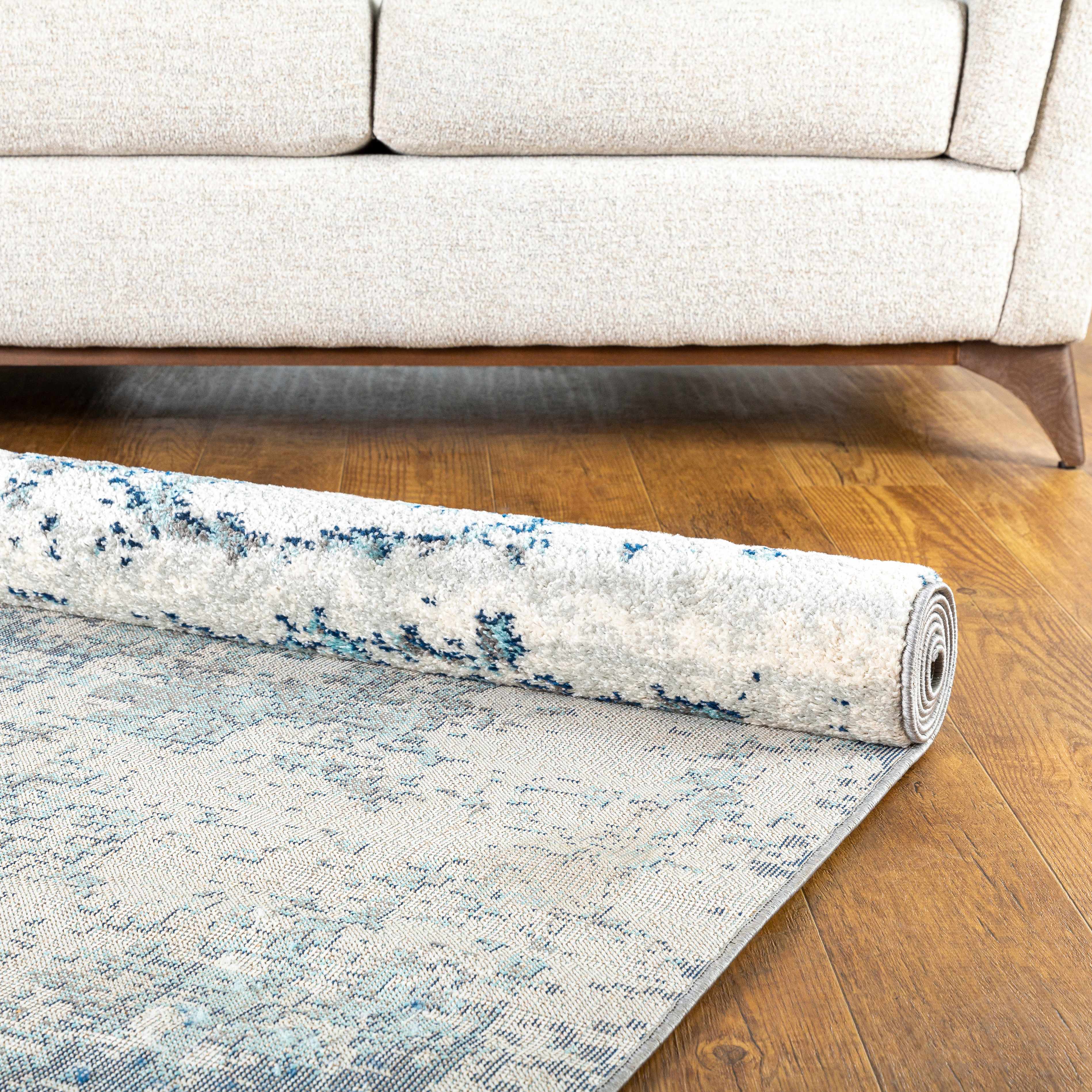Beverly Abstract Blue Area Rug - Image 4