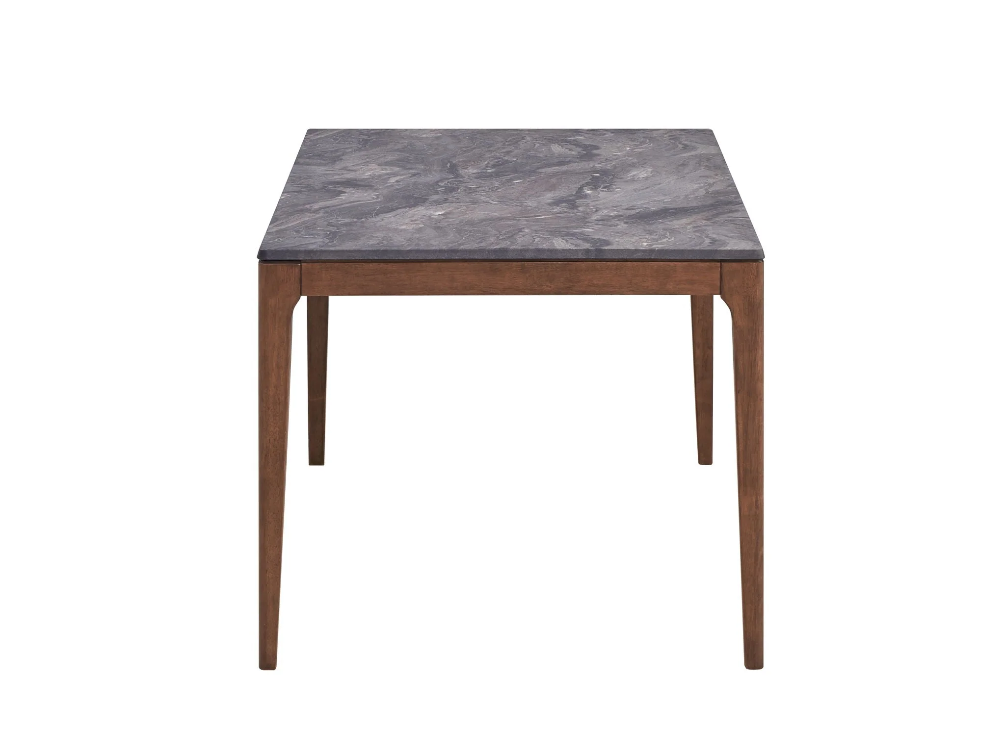 Bevis - Engineered Stone Top Dining Table - Walnut - Image 4
