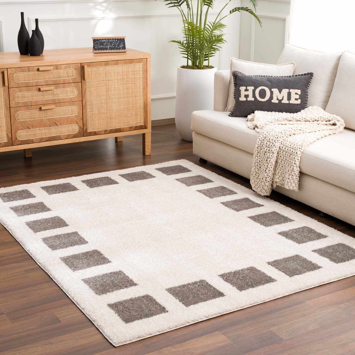 Beynon Charcoal Washable Area Rug - Image 2