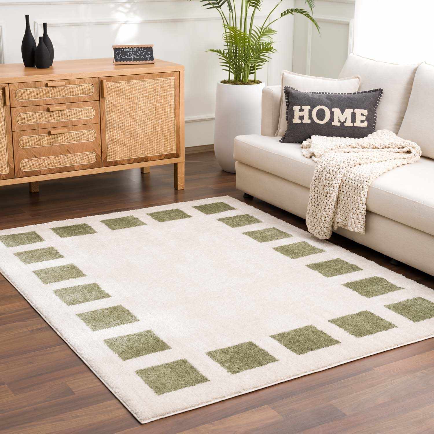 Beynon Green Washable Area Rug - Image 2
