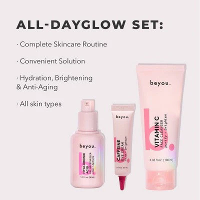 Beyou All Day Glow Set 3-Piece Skincare Routine 4.89 fl oz - Image 3