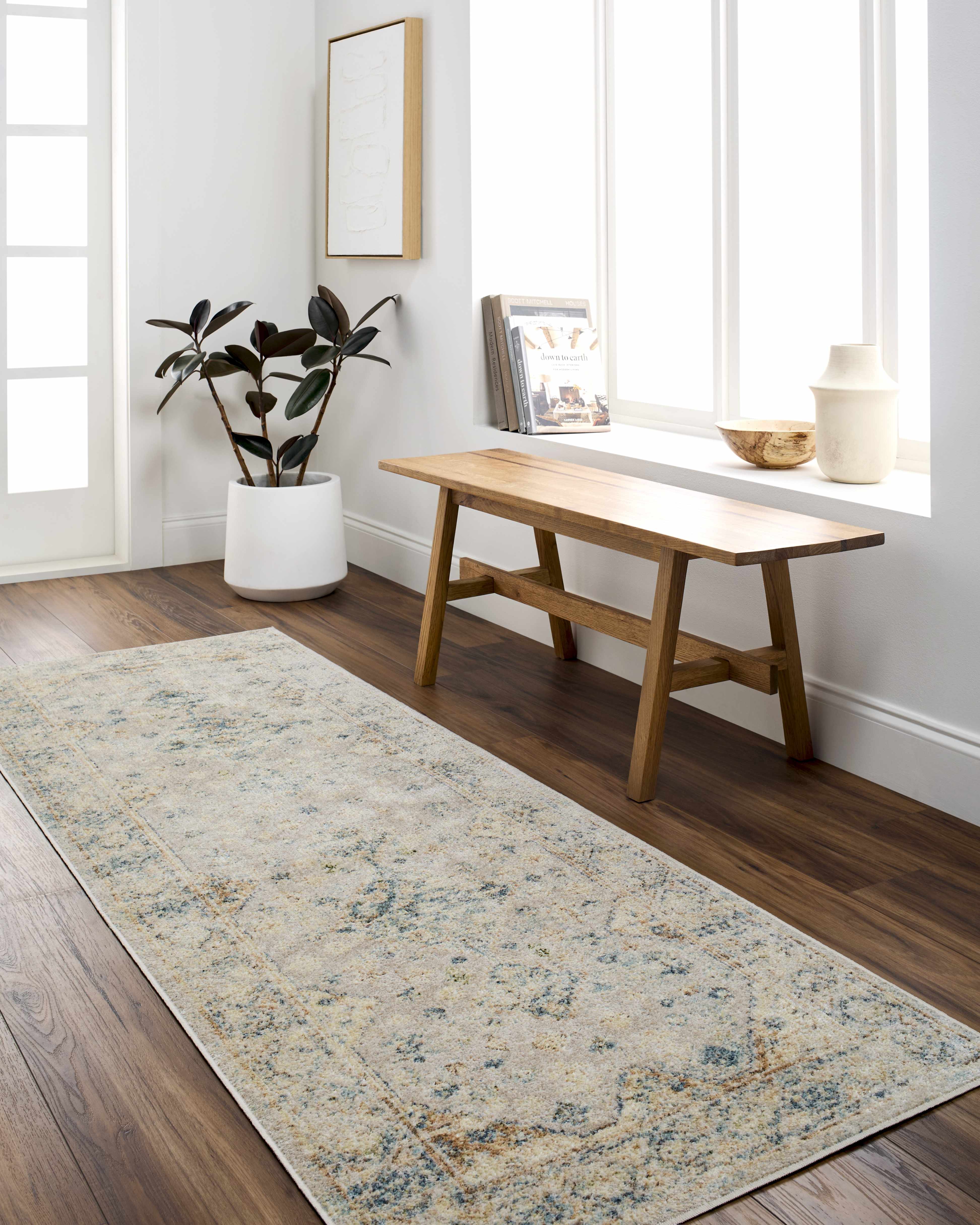 Bhavya Cream Washable Area Rug - Image 2