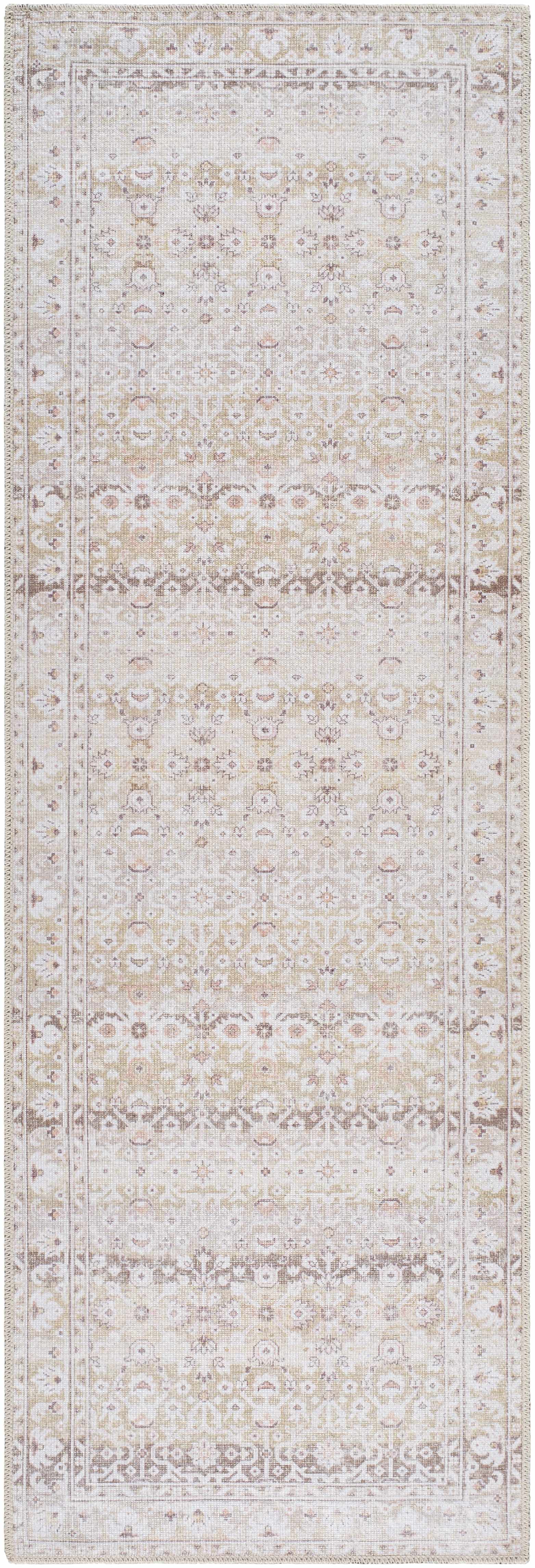 Bienna Vintage Flat Pile Washable Rug