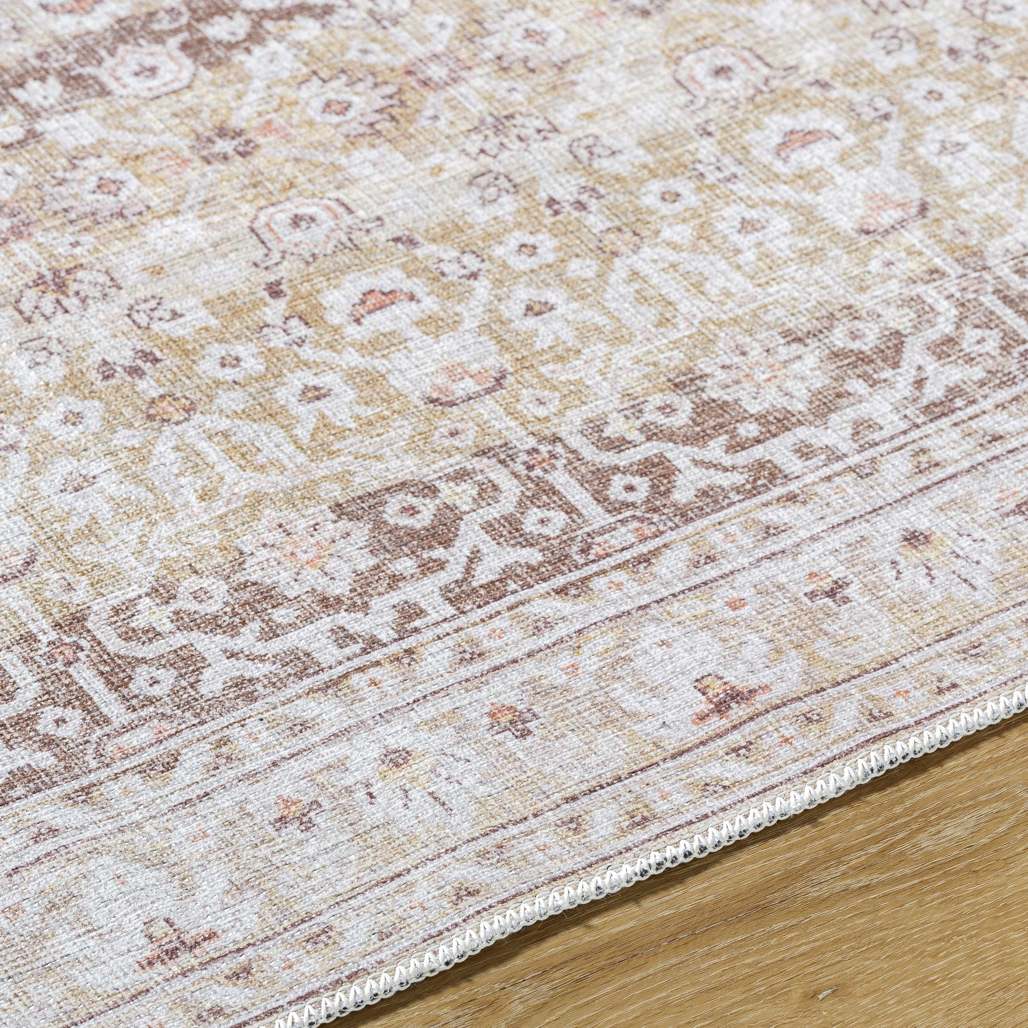 Bienna Vintage Flat Pile Washable Rug - Image 5