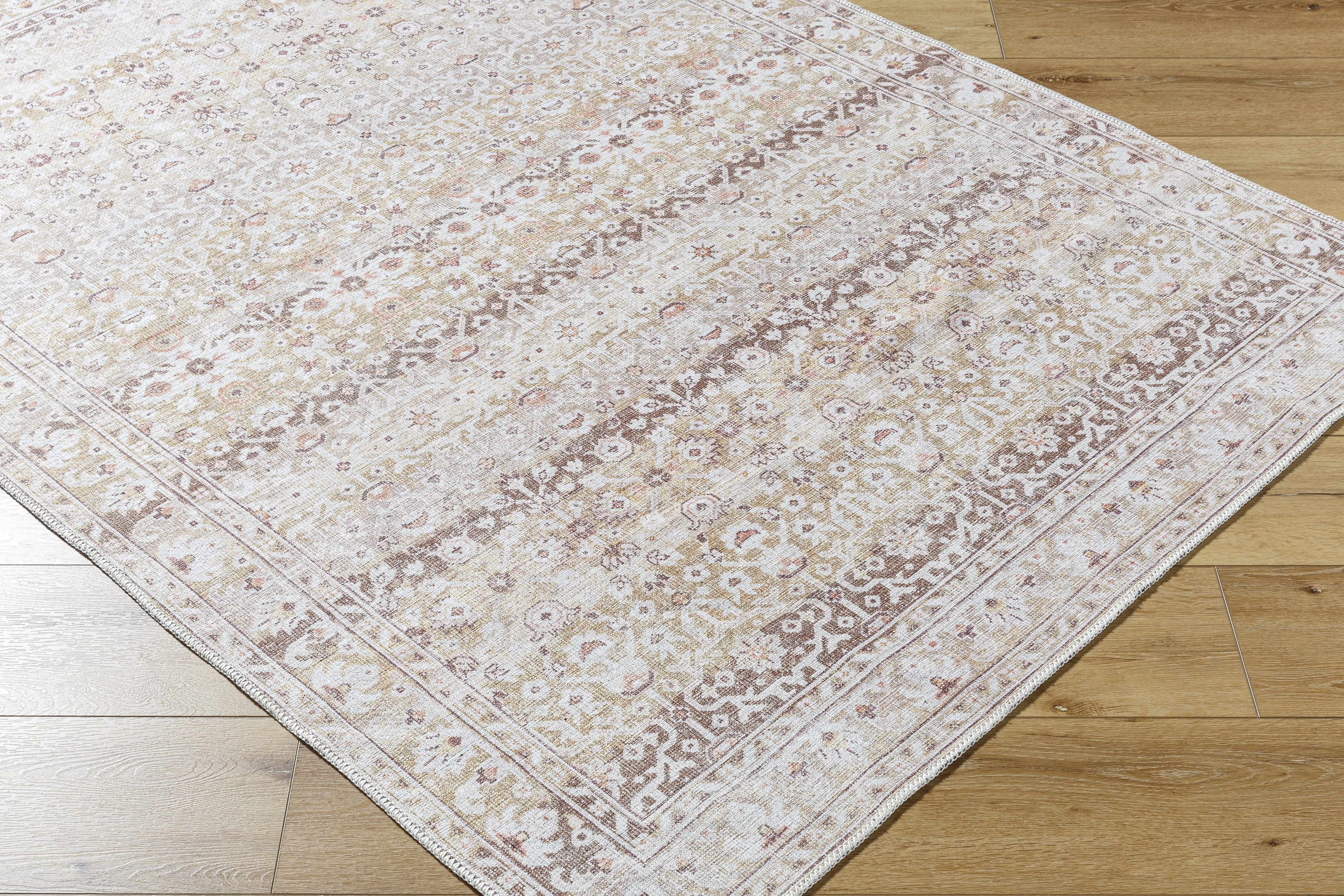 Bienna Vintage Flat Pile Washable Rug - Image 6
