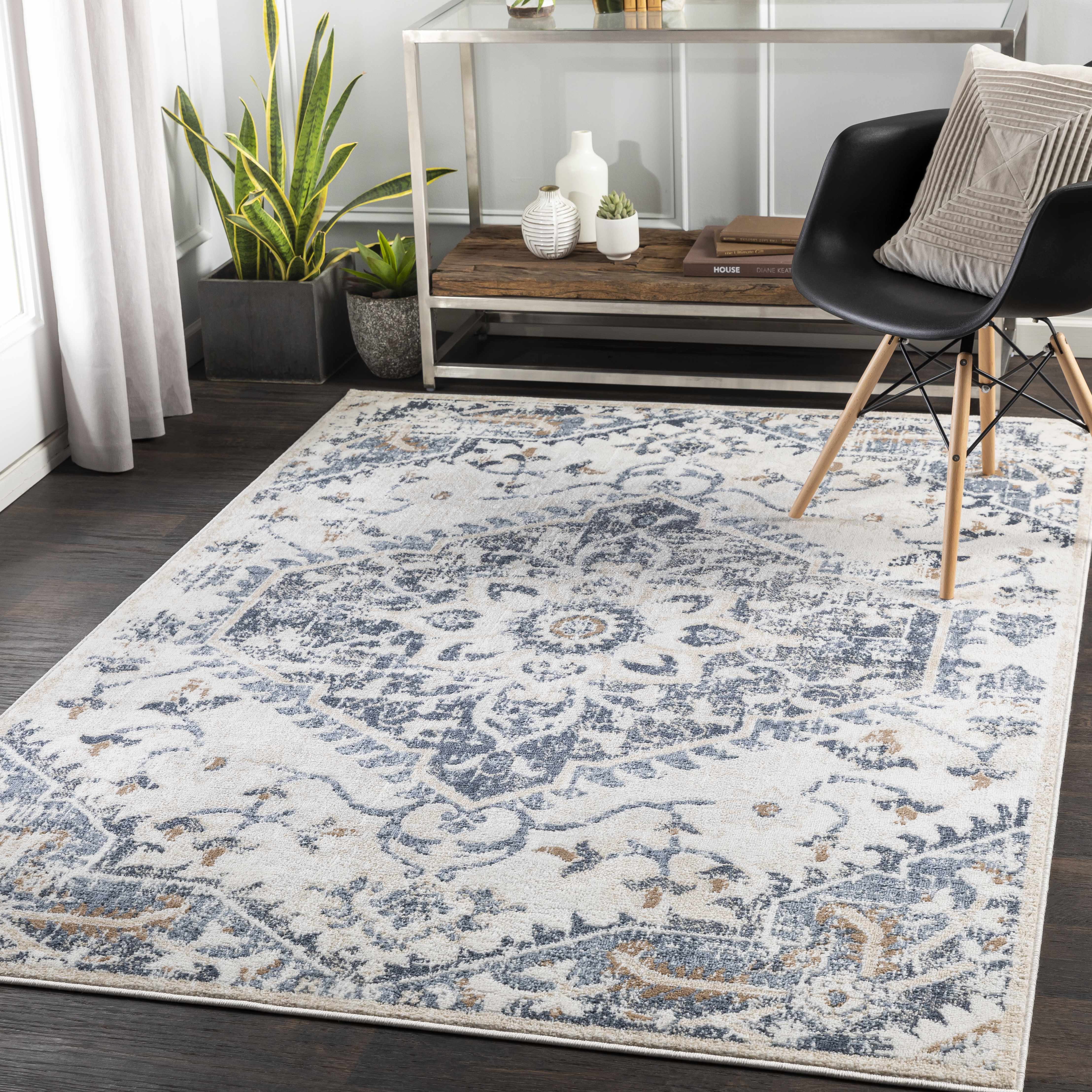Biggleswade Denim Medallion Area Rug - Image 2