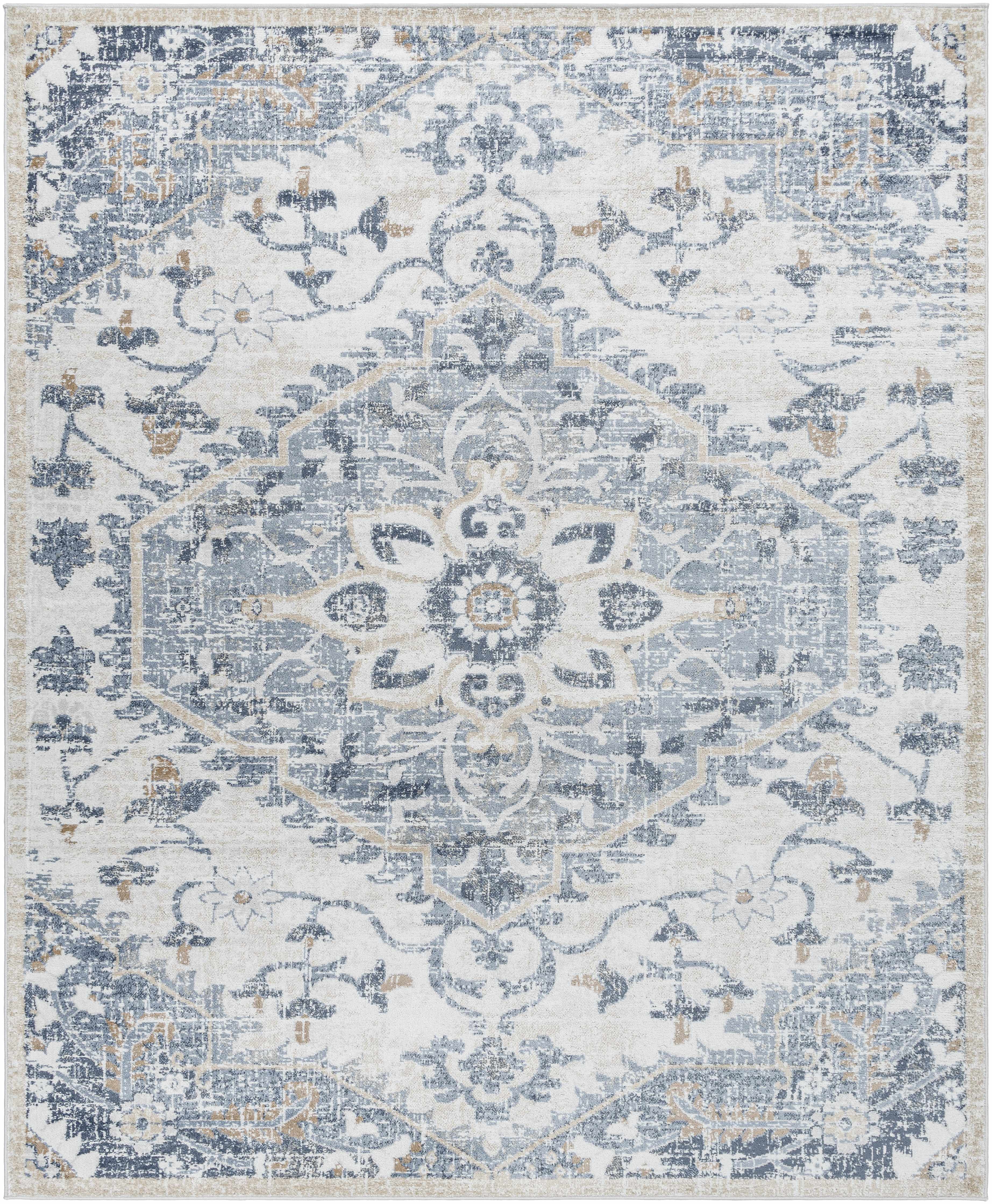 Biggleswade Denim Medallion Area Rug - Image 7