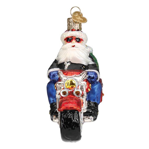 Biker Santa Ornament - Image 3