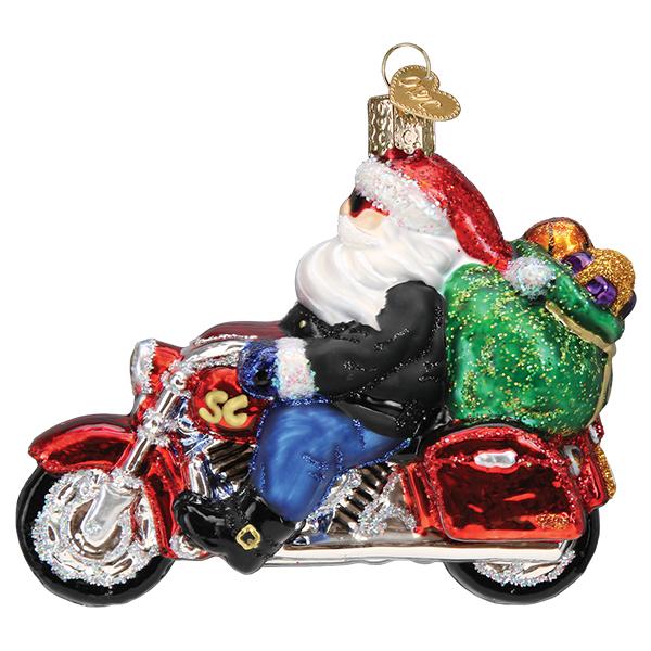 Biker Santa Ornament - Image 4