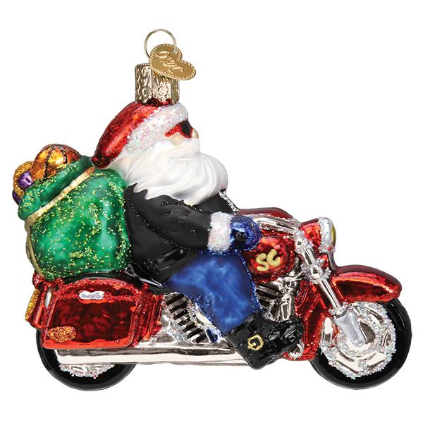 Biker Santa Ornament - Image 5