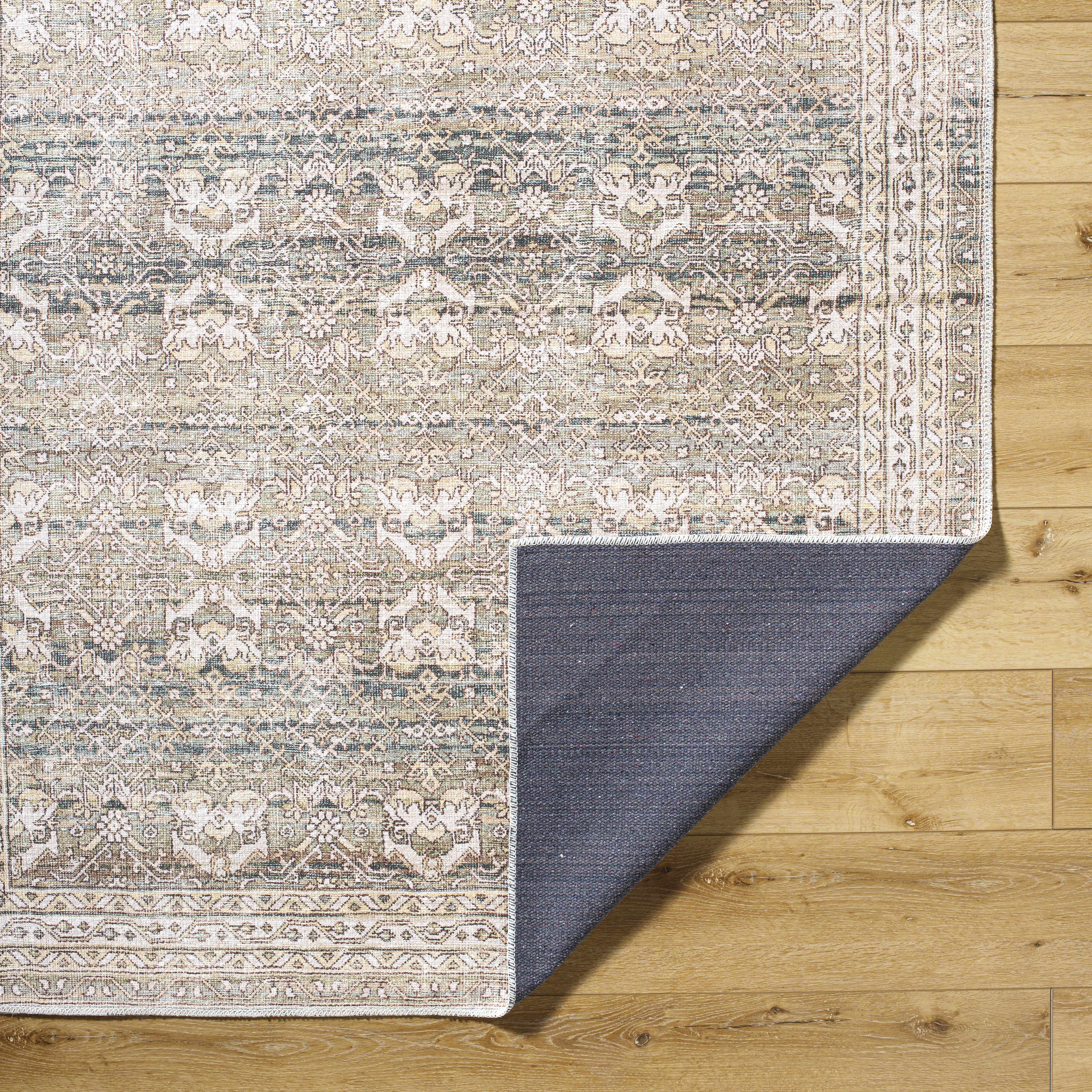 Billie Vintage Flat Pile Washable Rug - Image 5