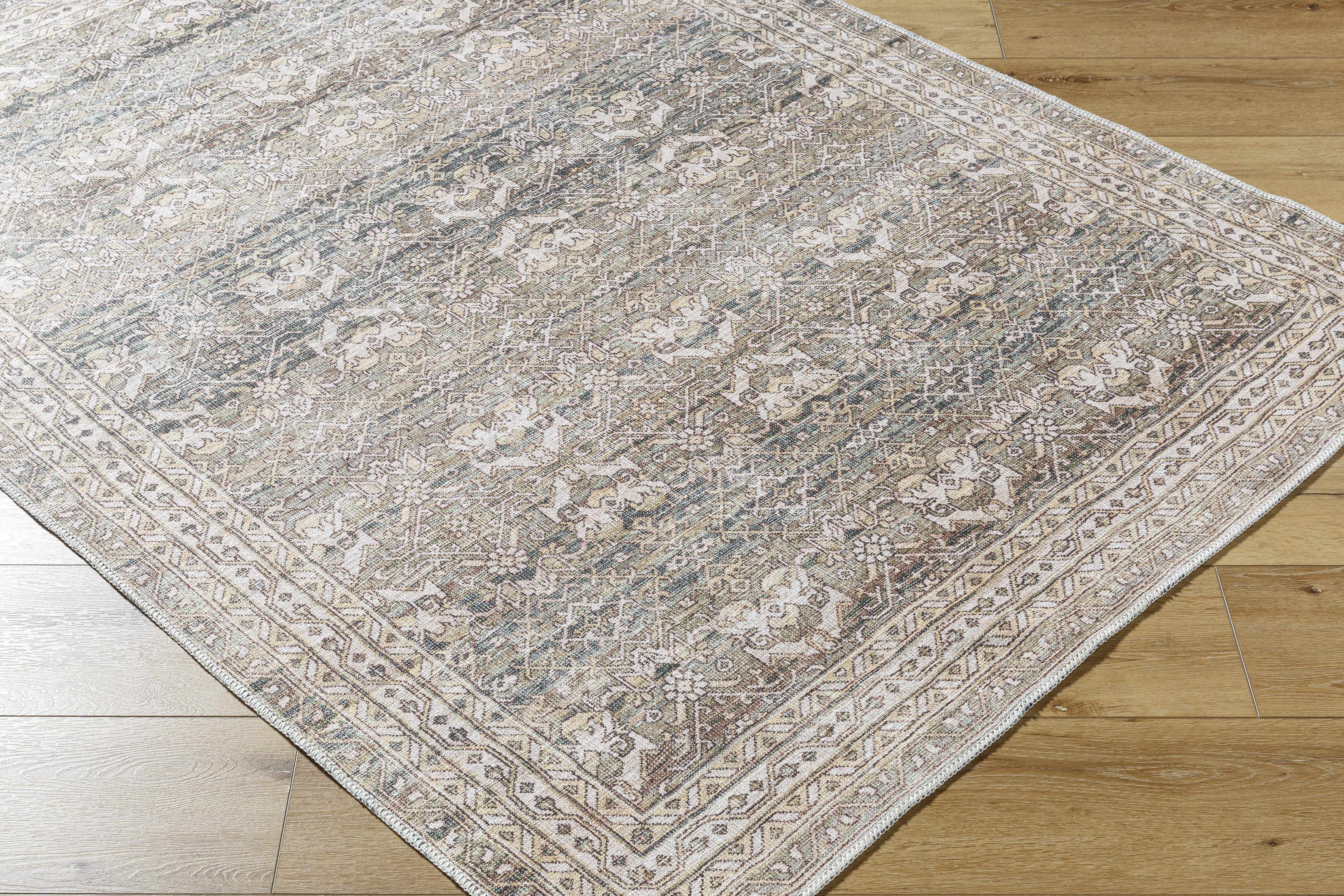 Billie Vintage Flat Pile Washable Rug - Image 8