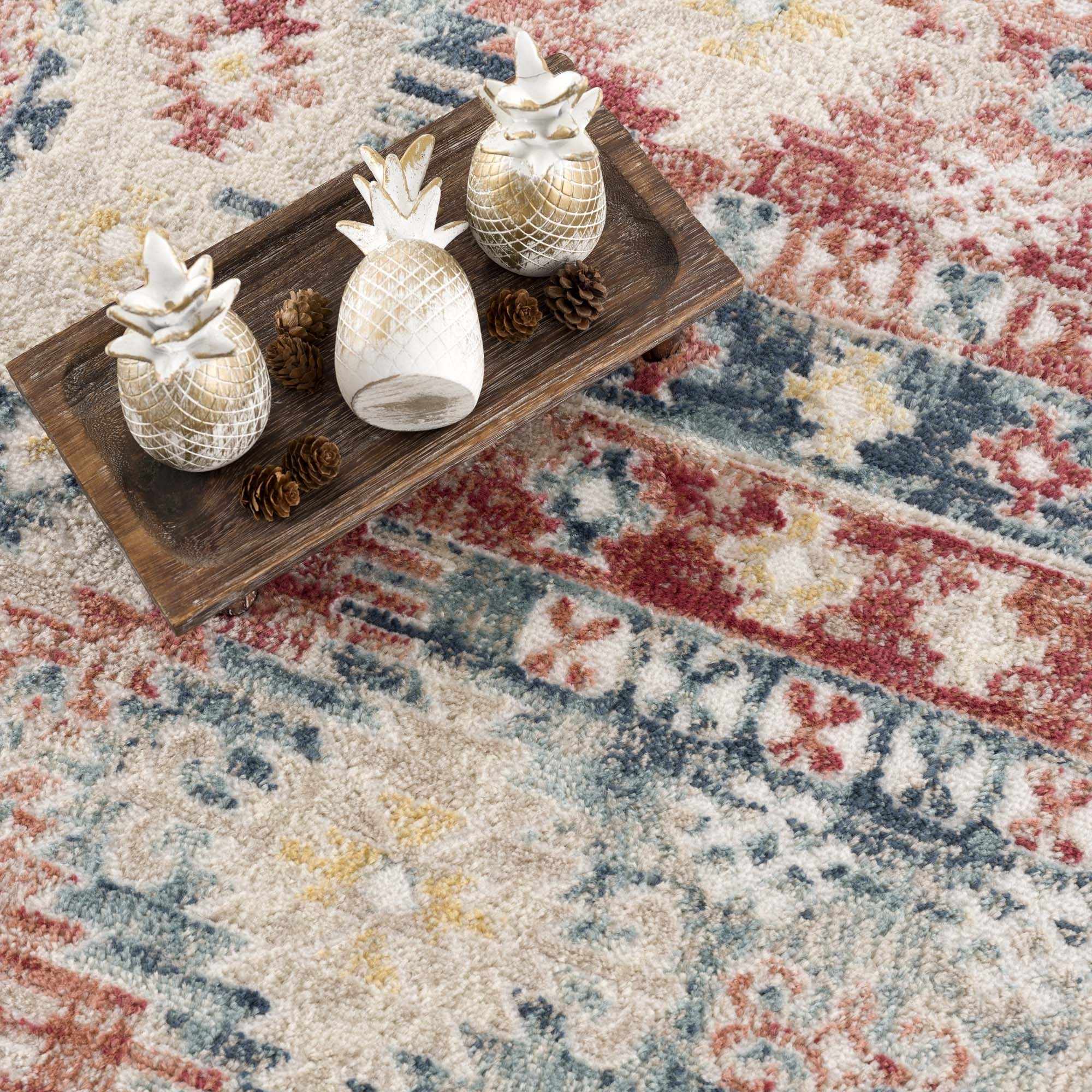 Bindi Blue & Rose Area Rug - Clearance - Image 13