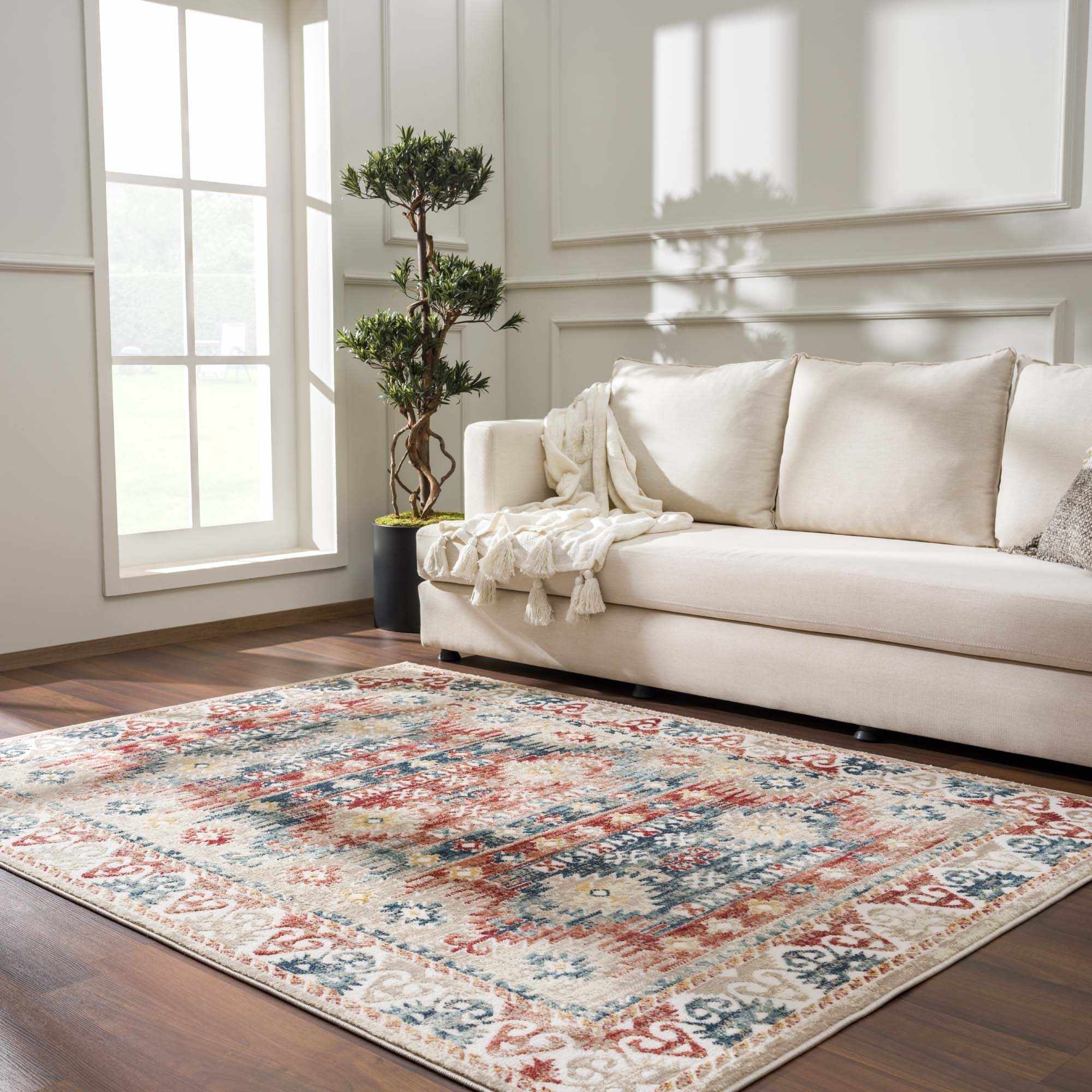 Bindi Blue & Rose Area Rug - Clearance - Image 2
