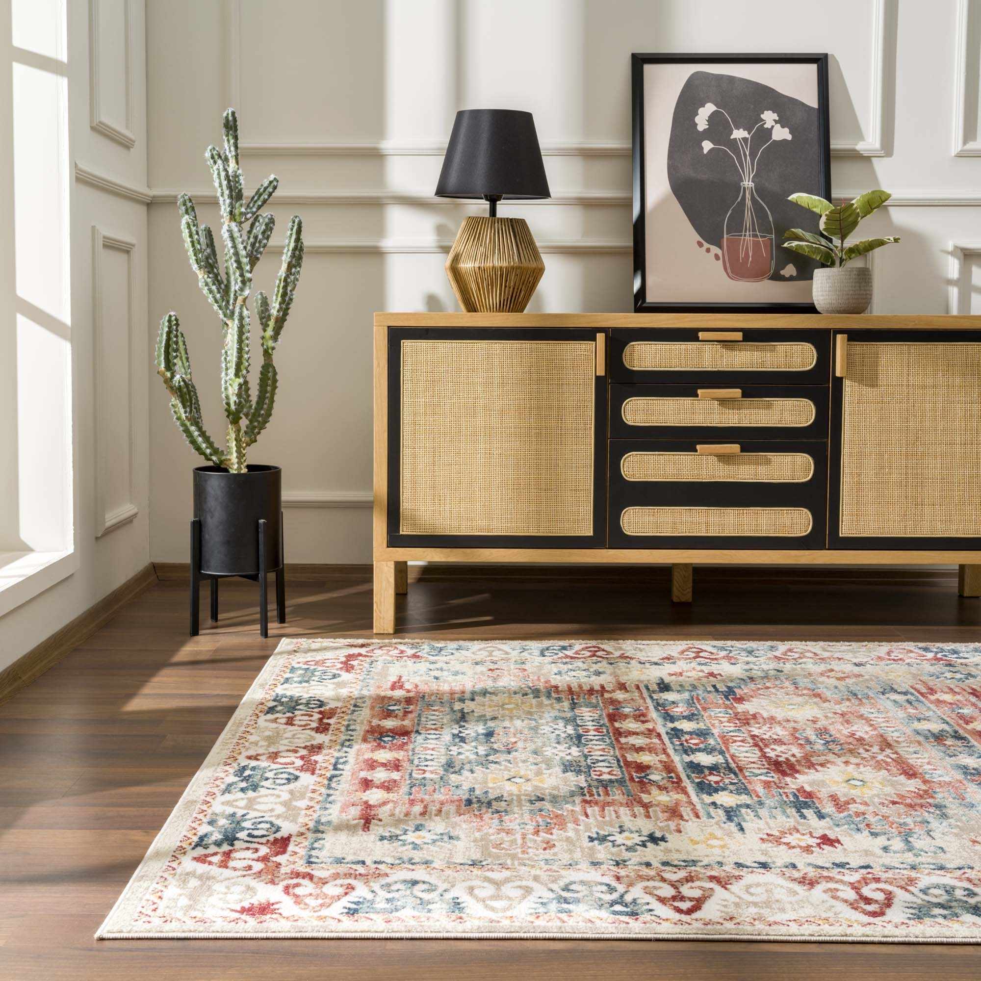 Bindi Blue & Rose Area Rug - Clearance - Image 3
