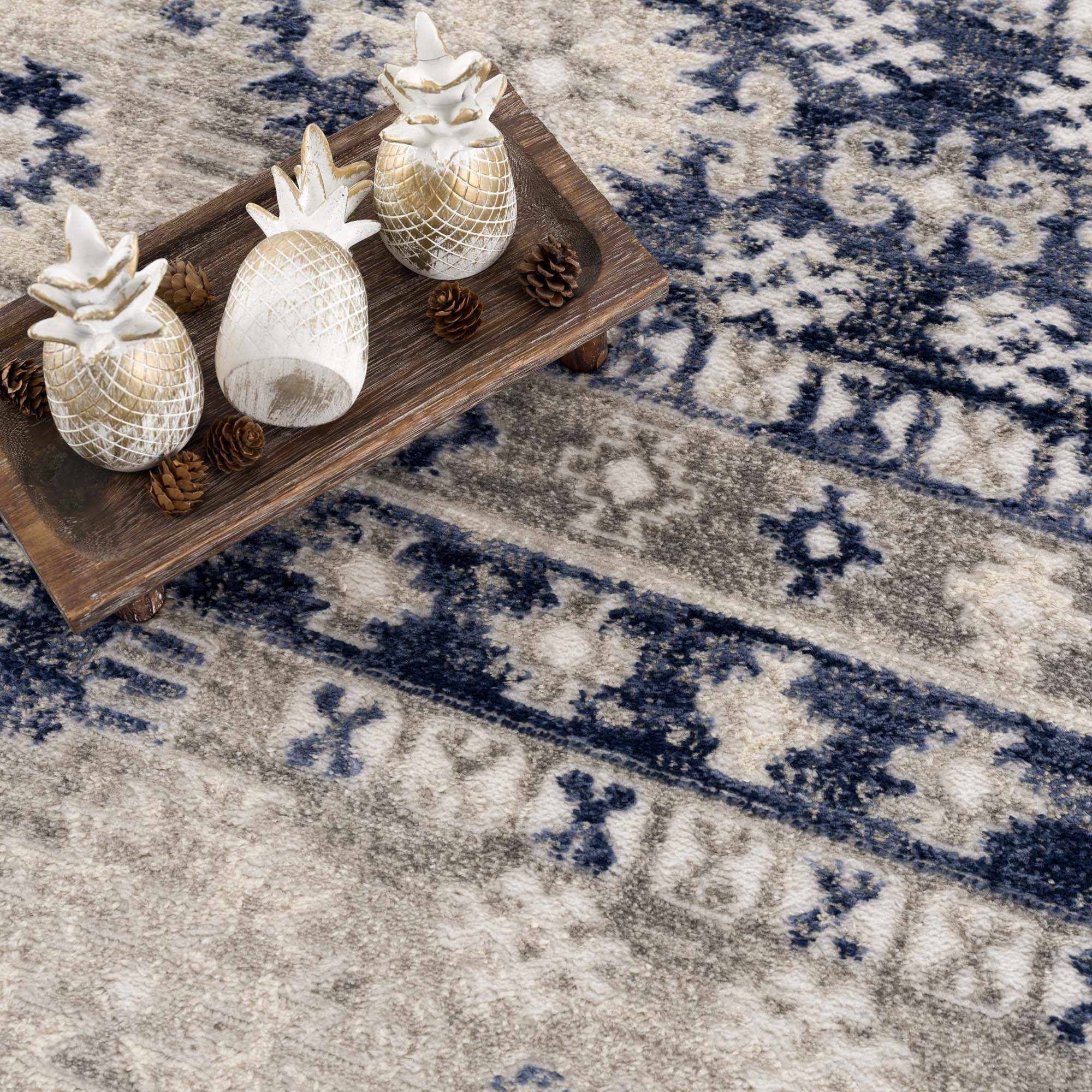 Bindi Navy Area Rug - Clearance - Image 13