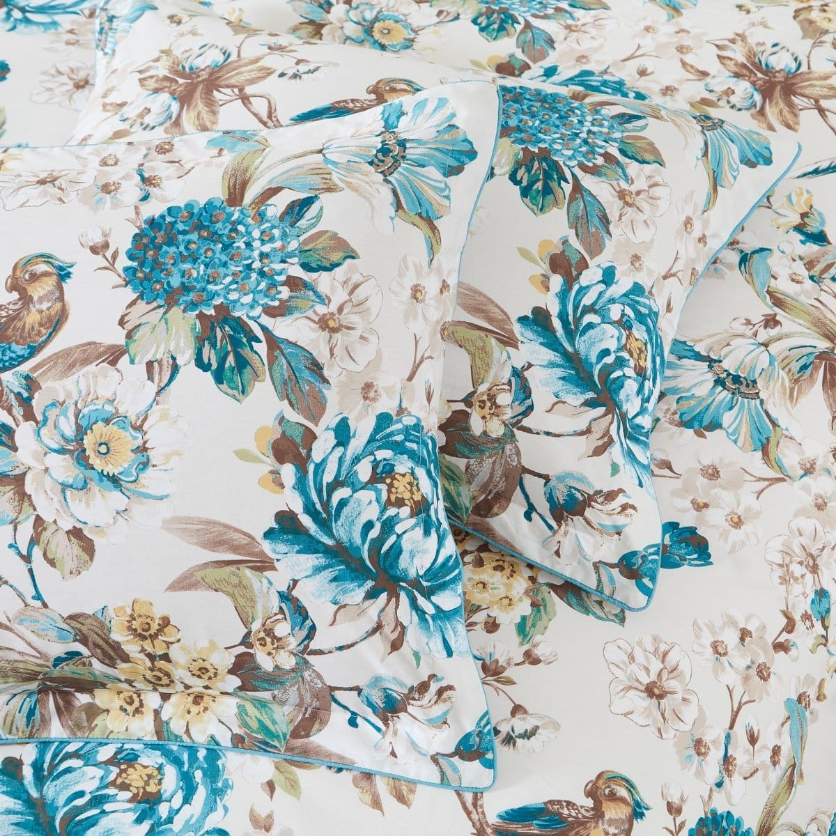 Bird And Hydrangea Reversible Cotton Duvet Cover Set - Image 12