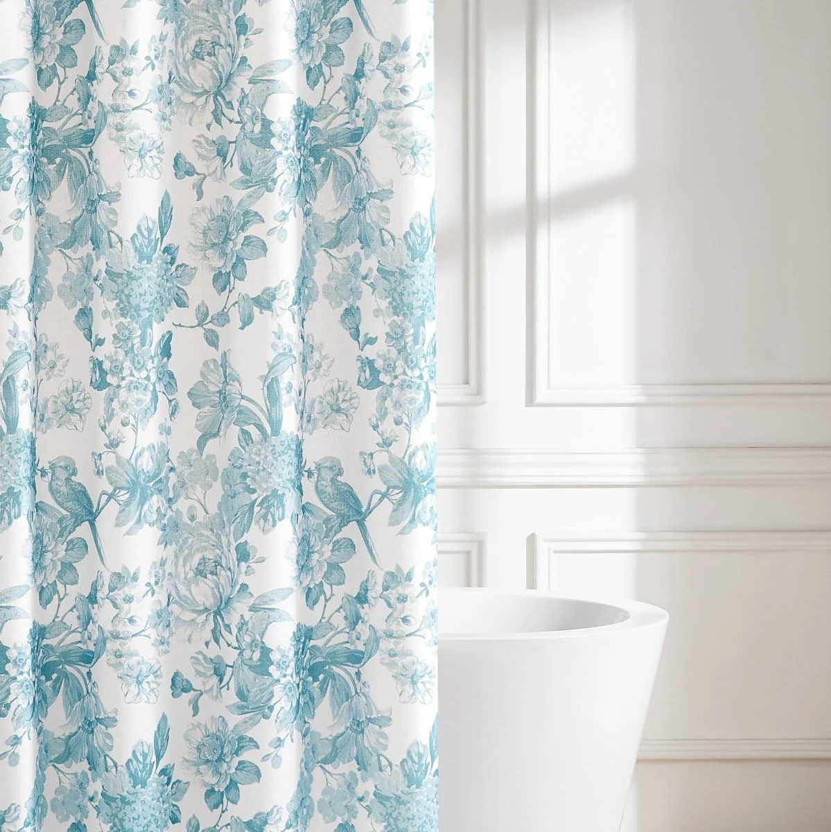 Bird And Hydrangea Toile Shower Curtain - Image 5