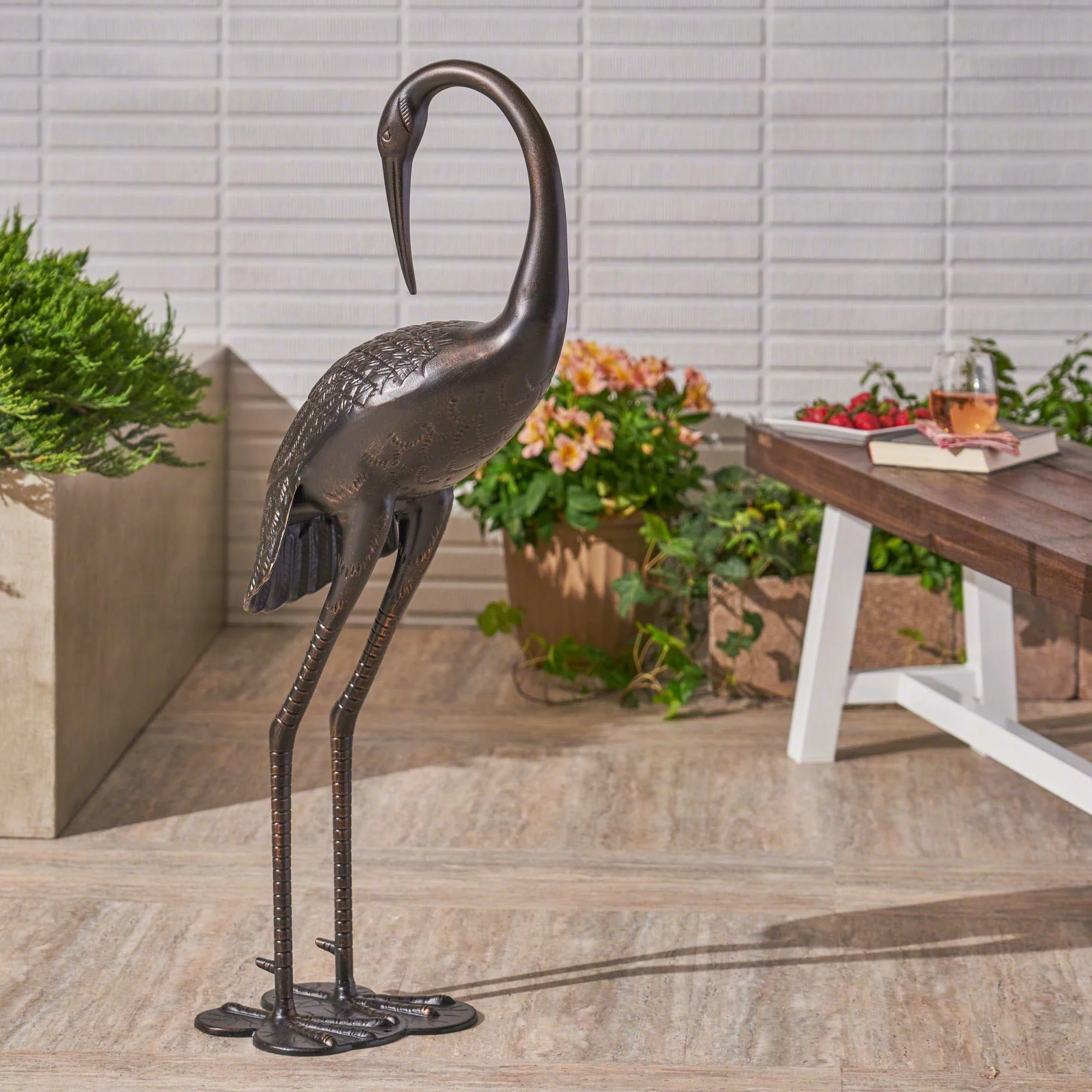 Bird Animals Rust Resistant Metal Garden Statue - Image 7