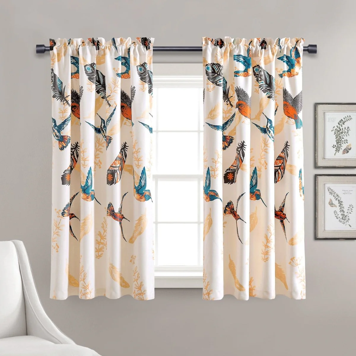 Bird Breeze Light Filtering Window Curtain Set - Image 2
