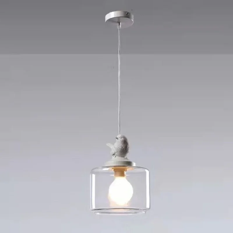 Bird Glass Pendant Light E27 Hanging LED Lamp Dining Kitchen Bedroom Decor - Image 5
