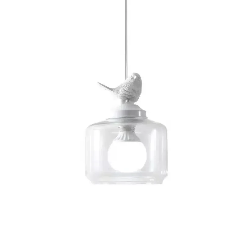 Bird Glass Pendant Light E27 Hanging LED Lamp Dining Kitchen Bedroom Decor - Image 6