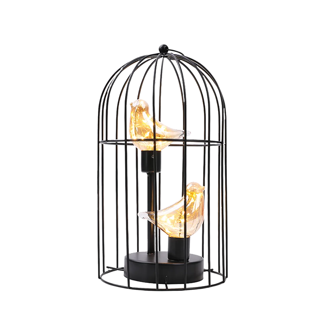 Birdcage Table Lamp Battery Operated Cordless Fairy Light Bird LED Home Decor - Image 6