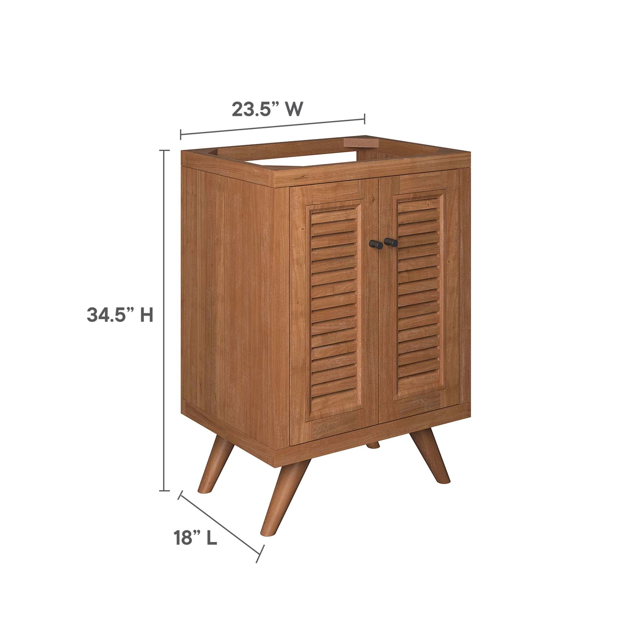 Birdie 24" Teak Wood Bathroom Vanity Cabinet (Sink Basin Not Included) by Modway - Image 3