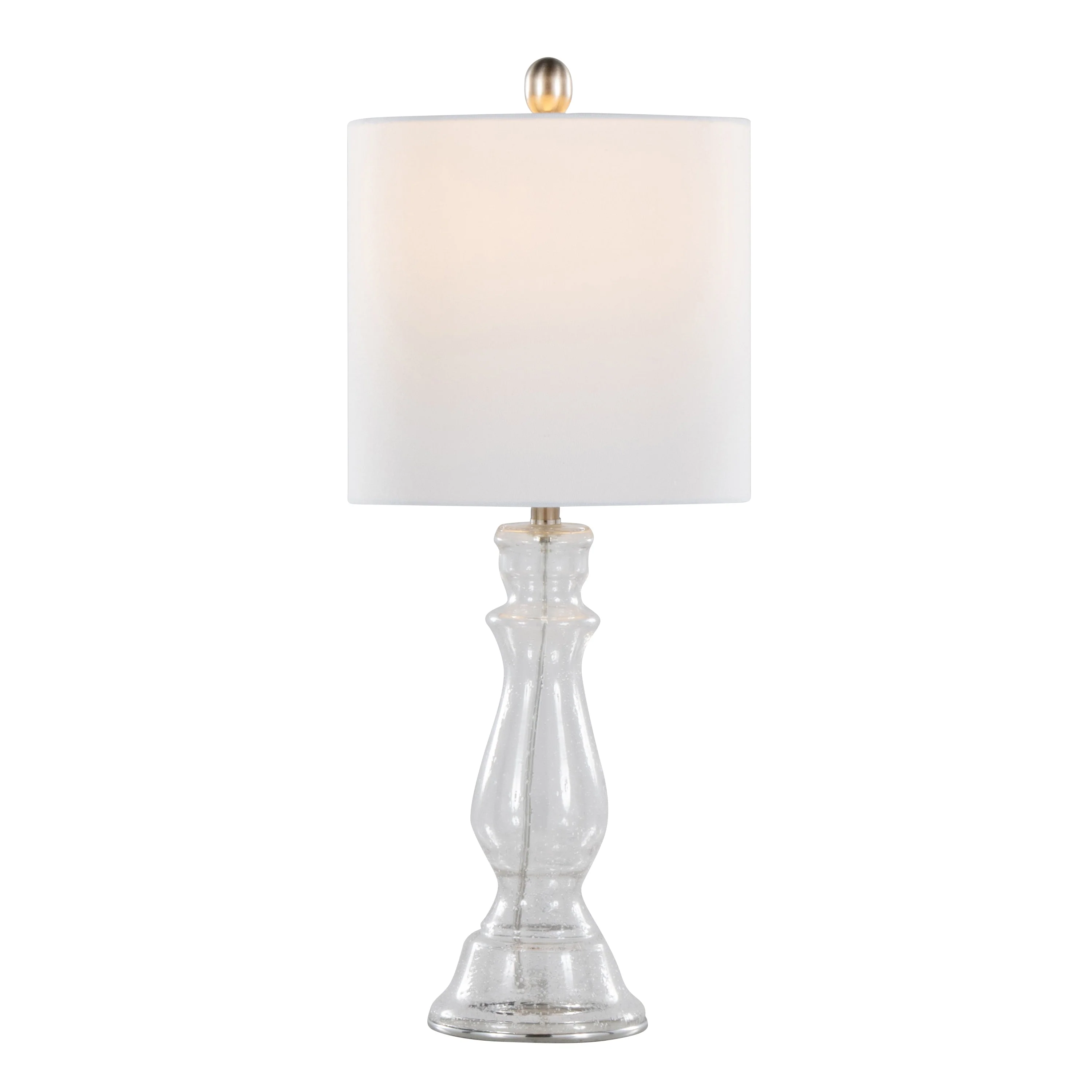 Bishop 24" Contemporary Glass Table Lamp Set of 2 - Image 3